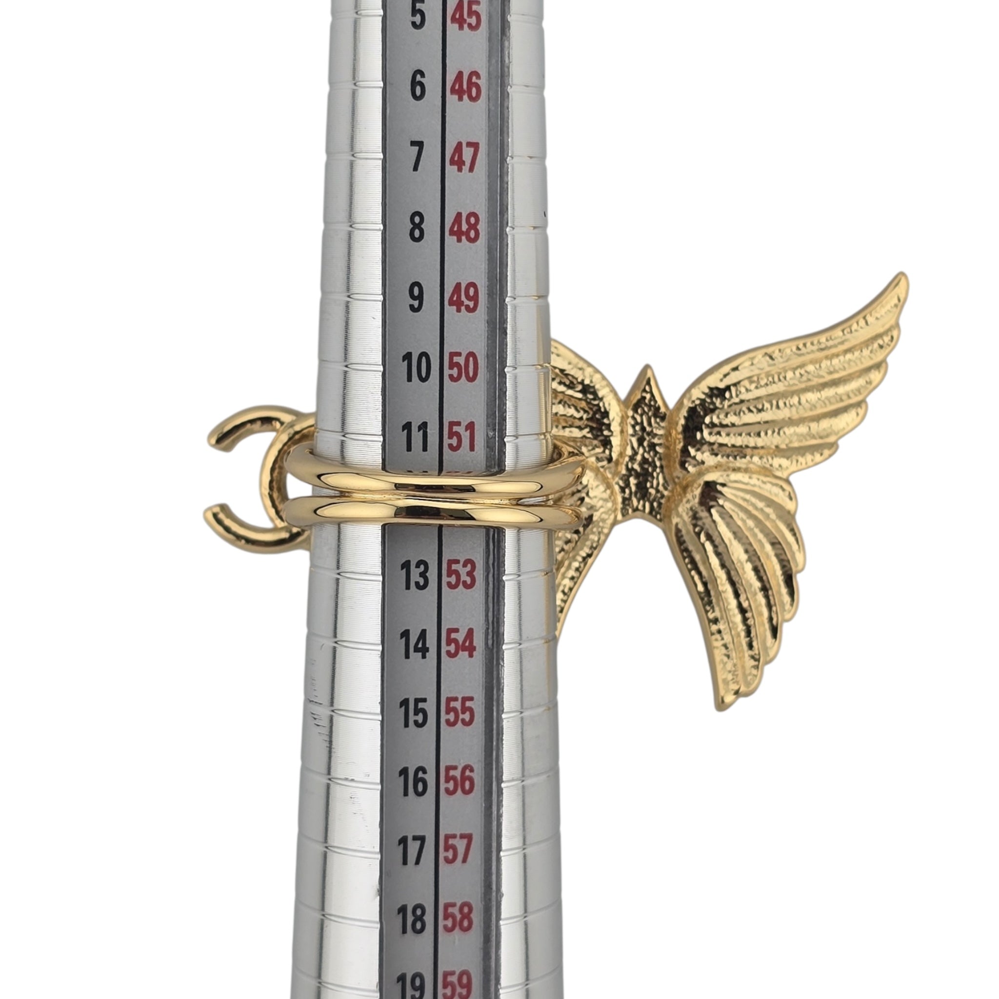 Chanel CC Wings Gold Ring 2024