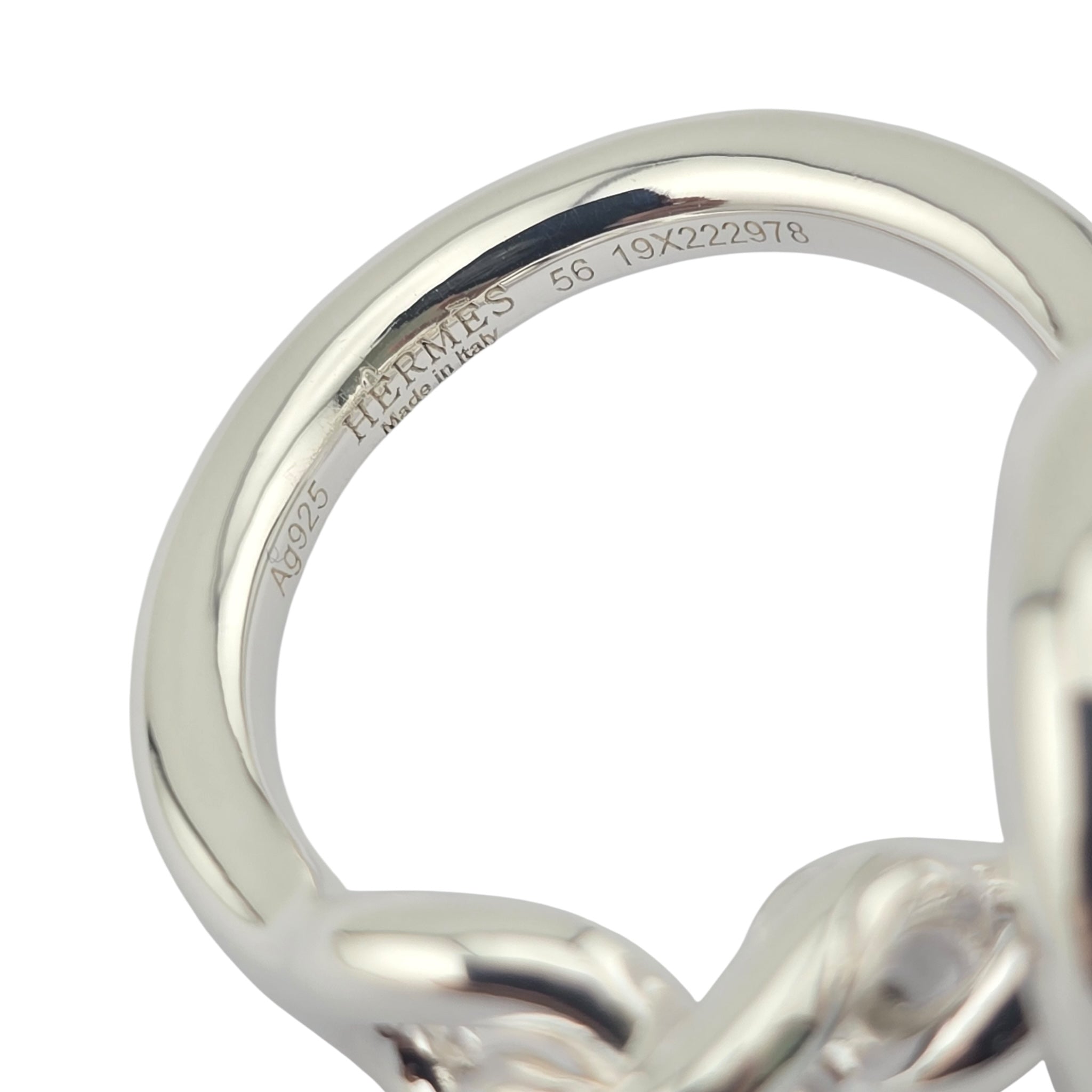 Hermes Croisette Sterling Silver Ring HERMES