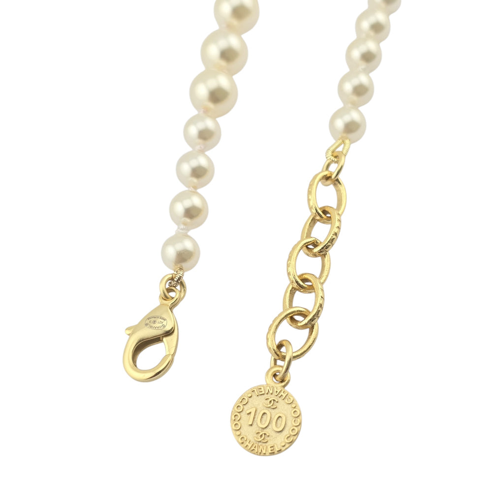 Chanel CC Faux Pearl 100 Anniversary Necklace 2021 CHANEL
