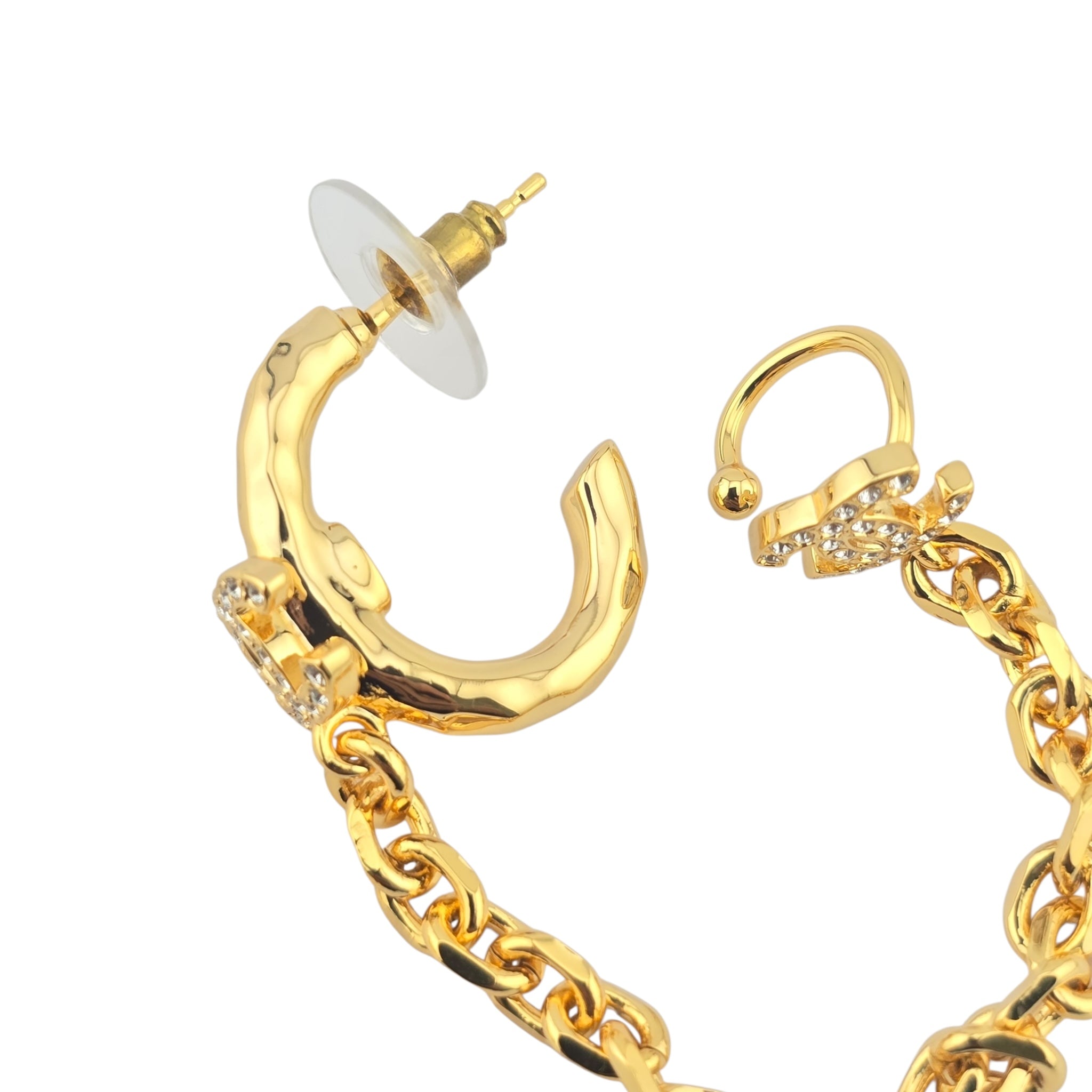 Chanel CC Gold Ear Clip Earrings 2022 CHANEL