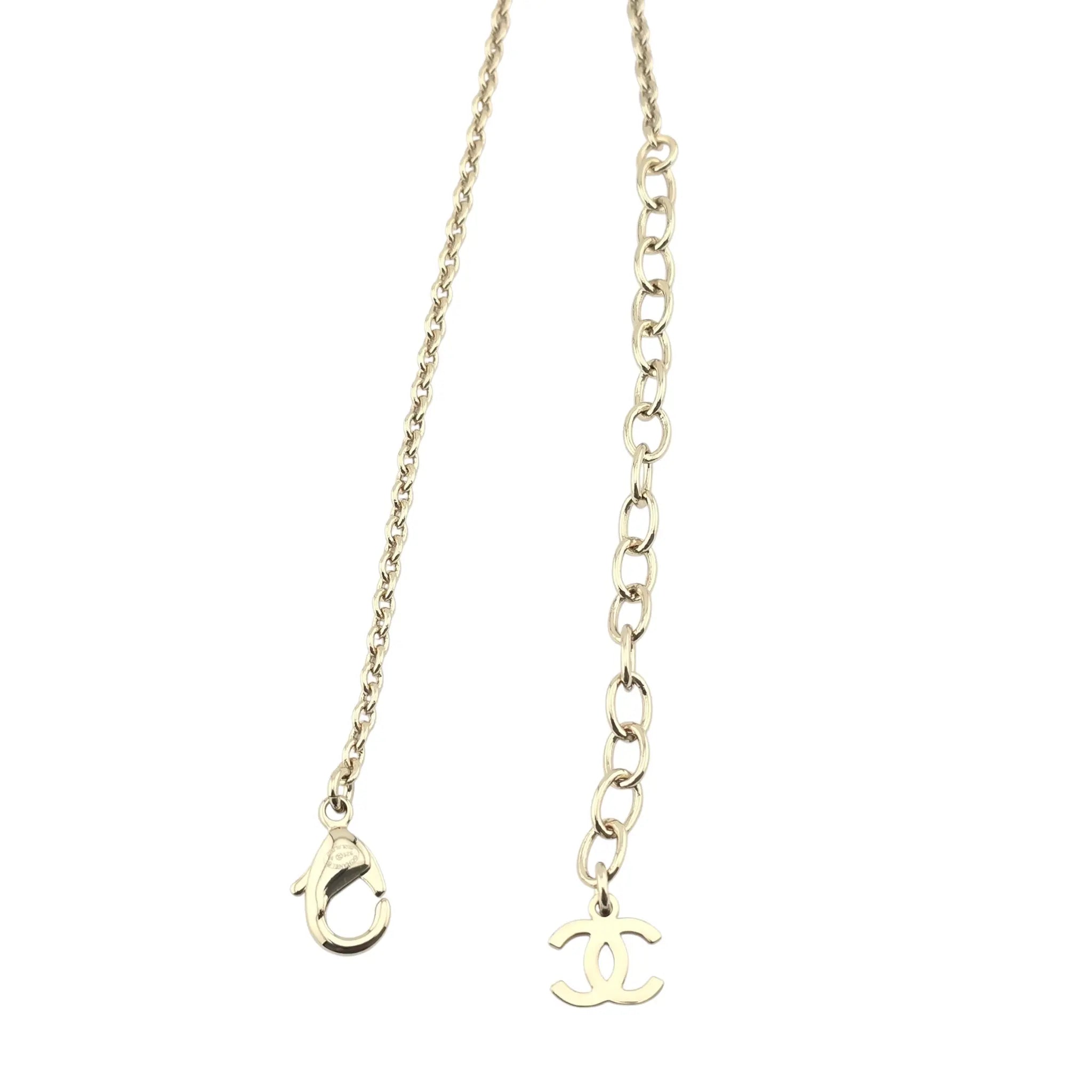 Chanel CC Faux Pearl Metal Long Necklace 2025 CHANEL