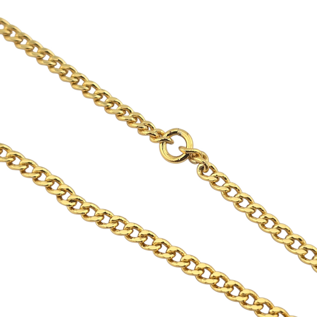 Chanel CC Gold Metal Paris Button Necklace