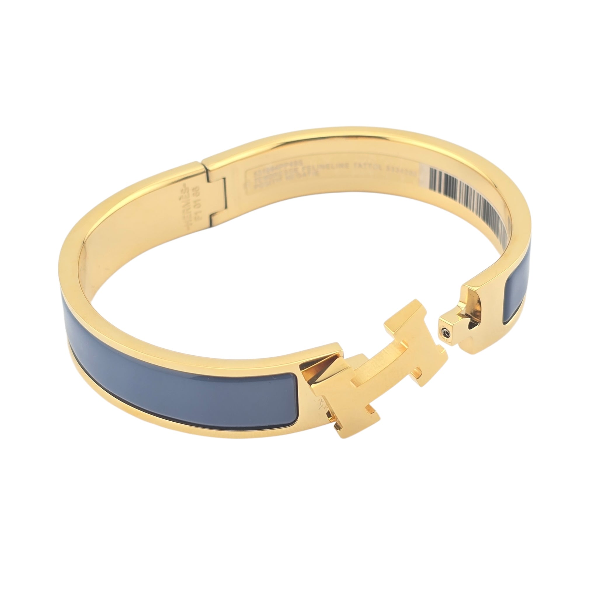 Hermes Clic H Bracelet Navy Gold GM