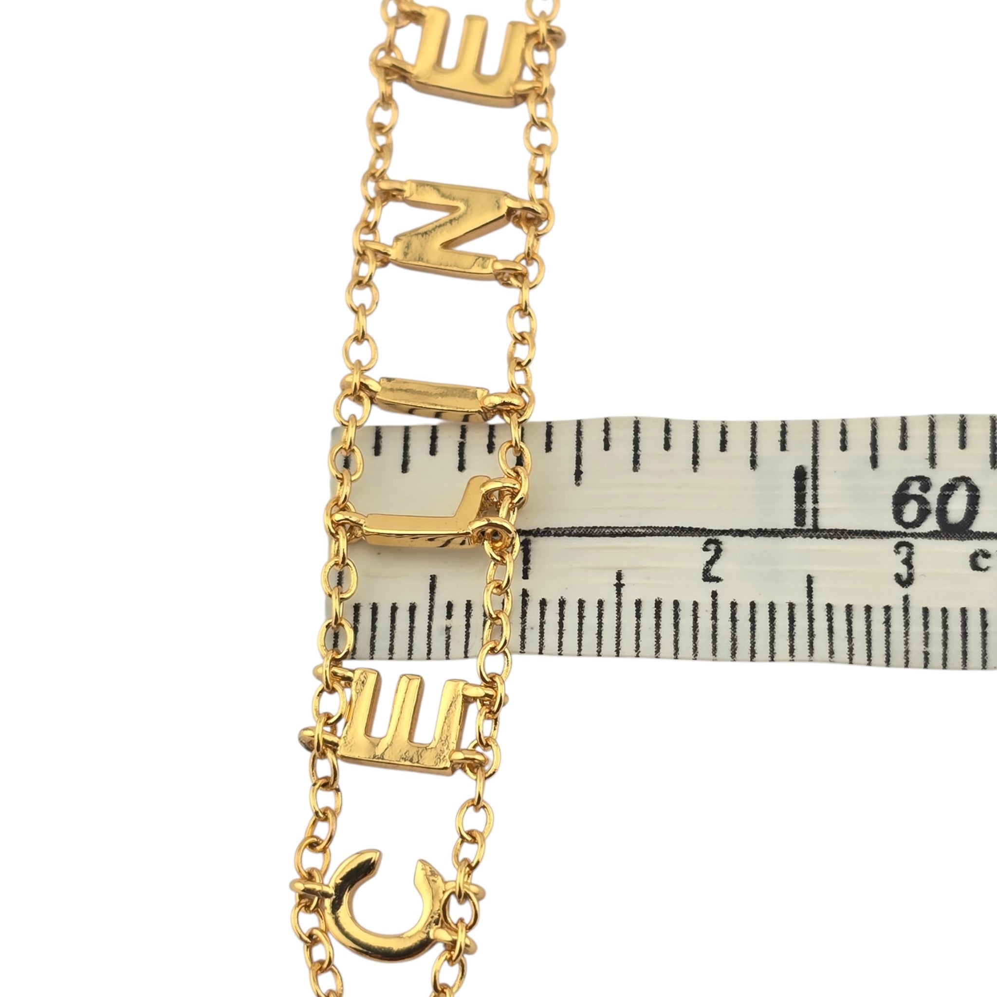 Celine Gold Logo Metal Bracelet