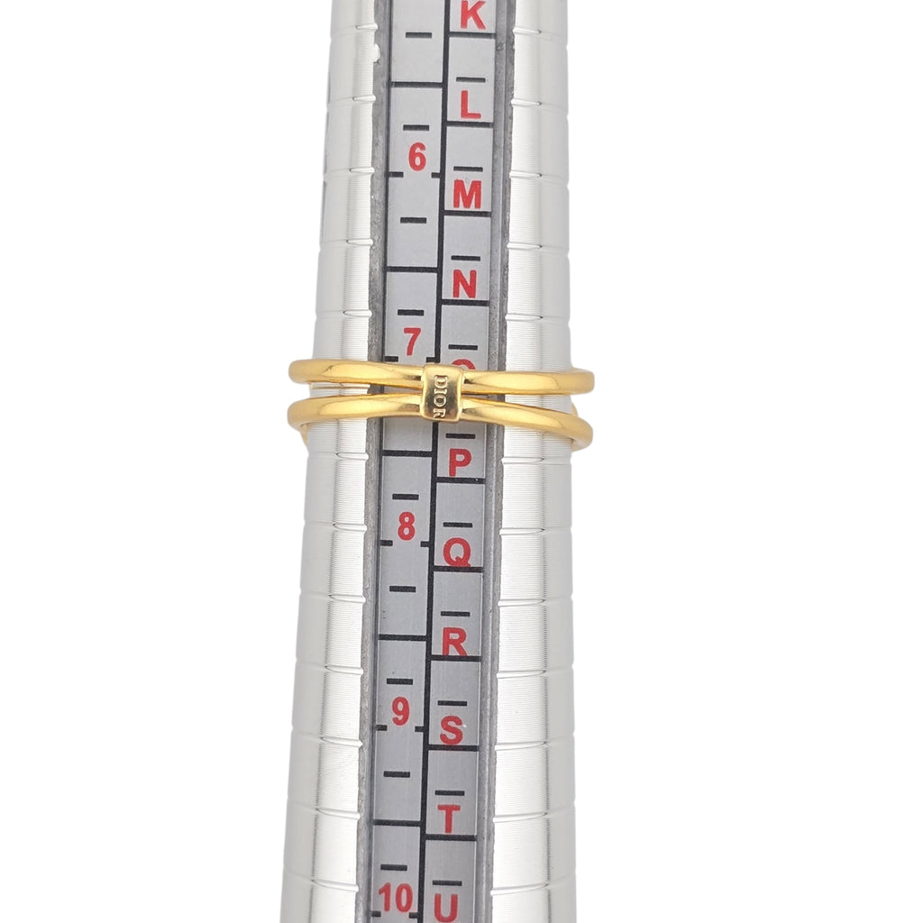 Christian Dior D-Drop Gold Ring