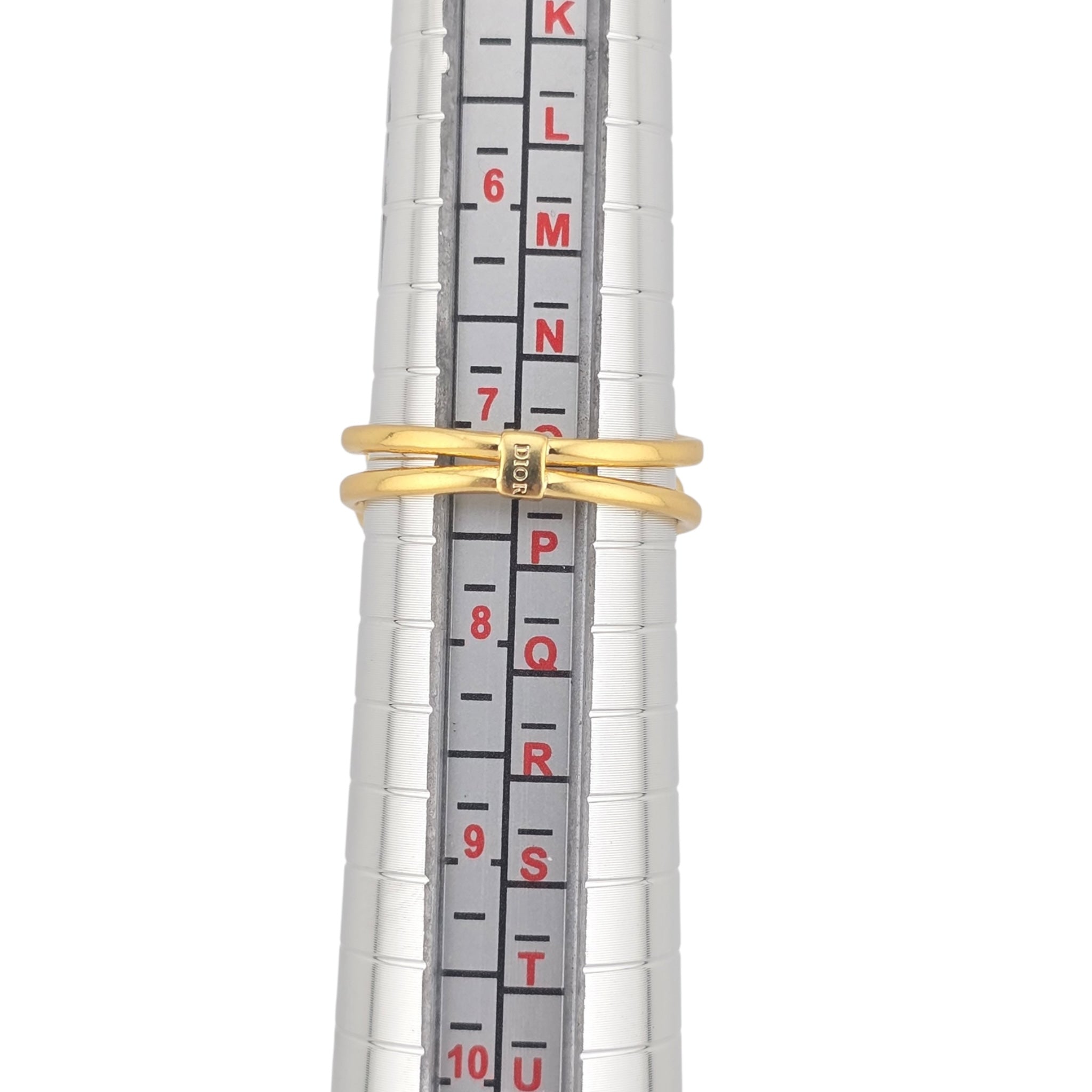 Christian Dior D-Drop Gold Ring