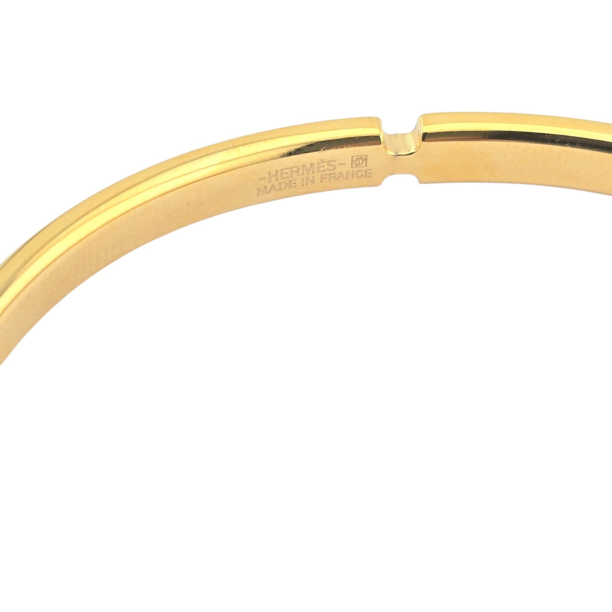 Hermes Olympe Green Gold Leather Bracelet