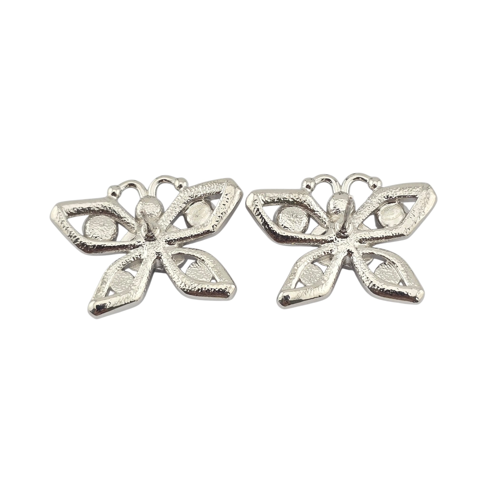 Chanel CC Butterfly Silver Crystal Bracelet B25
