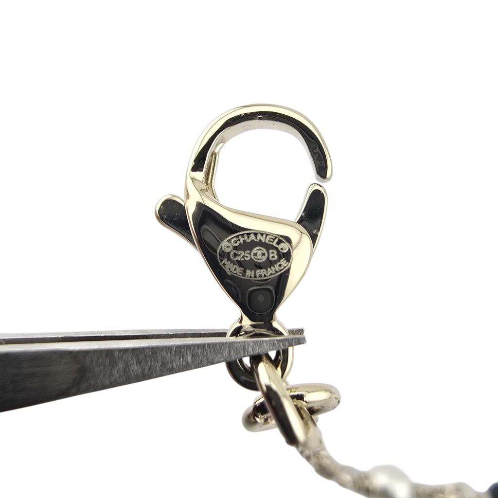 Chanel CC Gold Black Crystal Bracelet