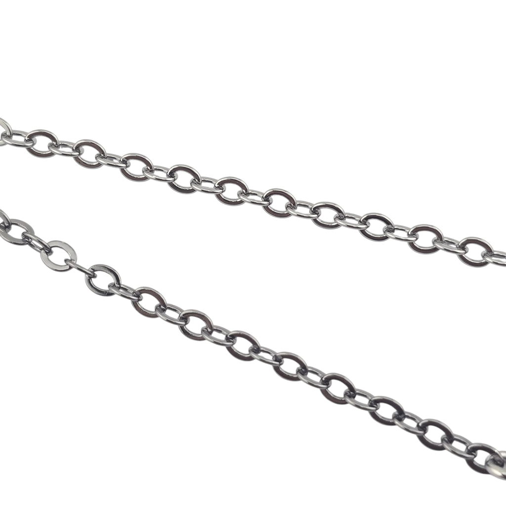 Chanel CC Gunmetal Pink Necklace 2025