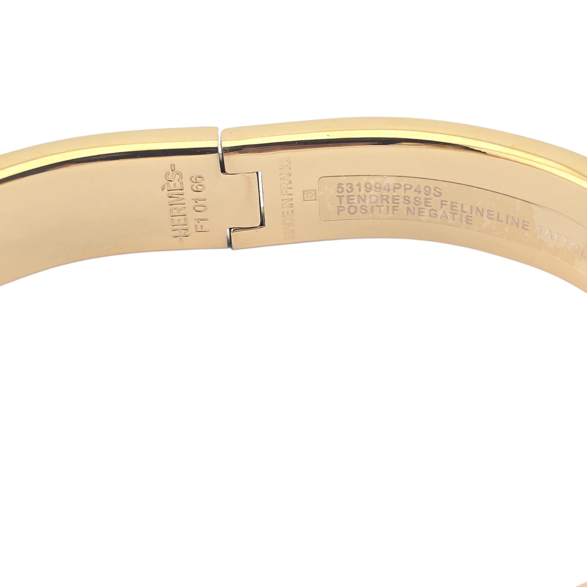 Hermes Clic H Bracelet Rose Azalee Gold GM