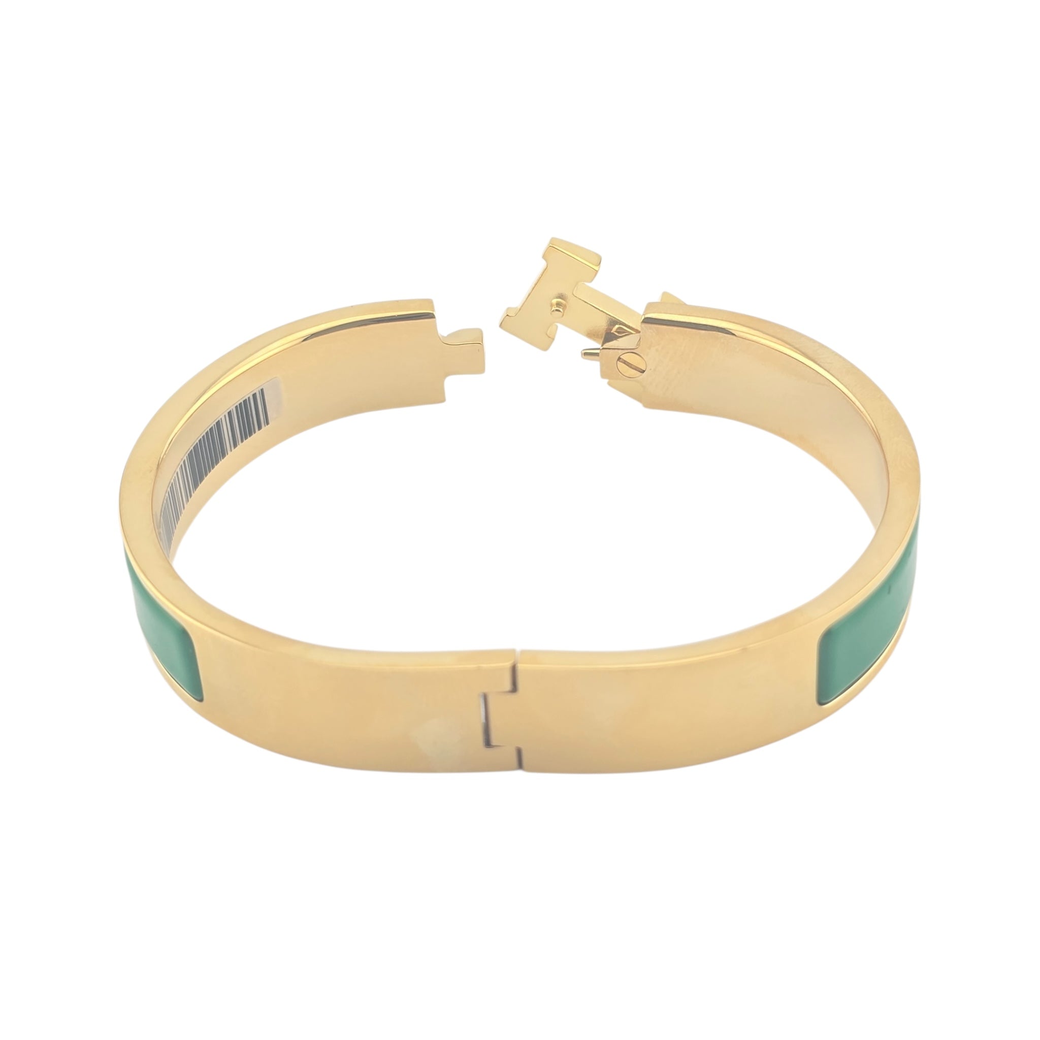 Hermes Clic H Bracelet Vert Moderne Gold GM