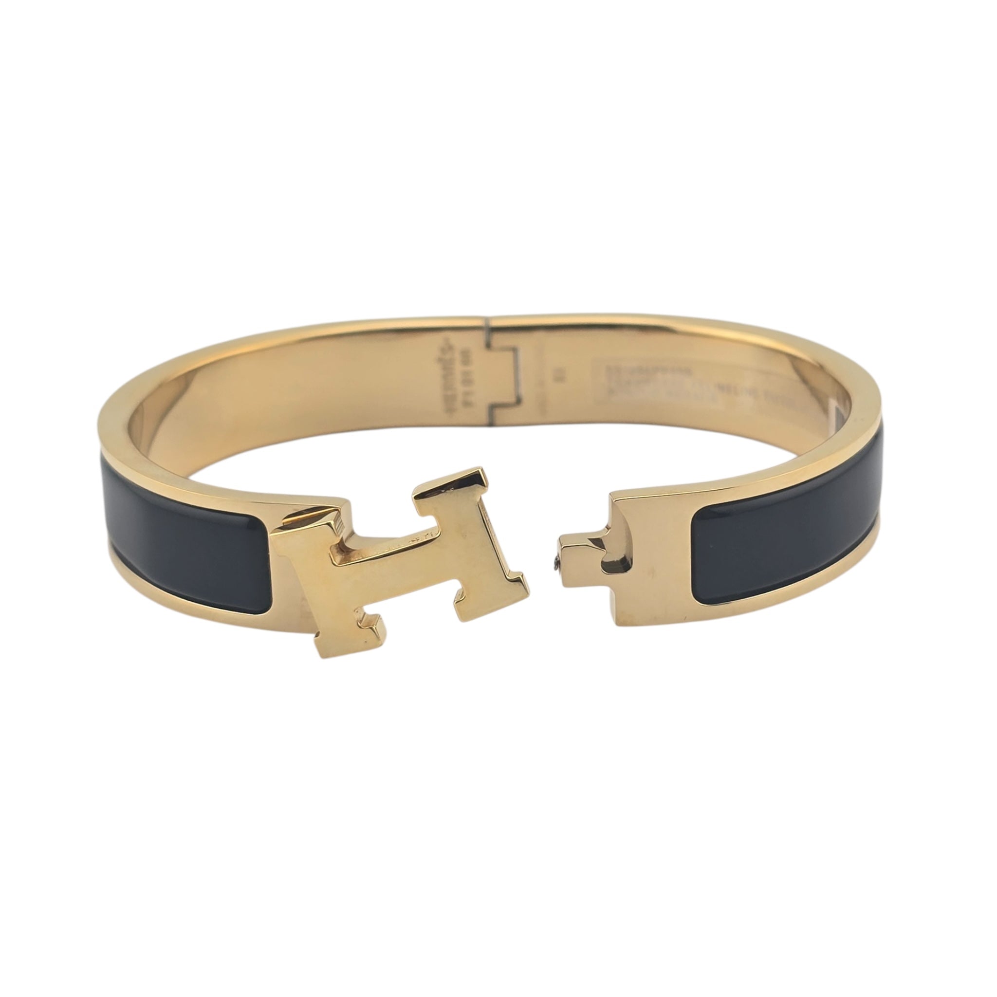 Hermes Clic H Bracelet Black Noir Gold GM