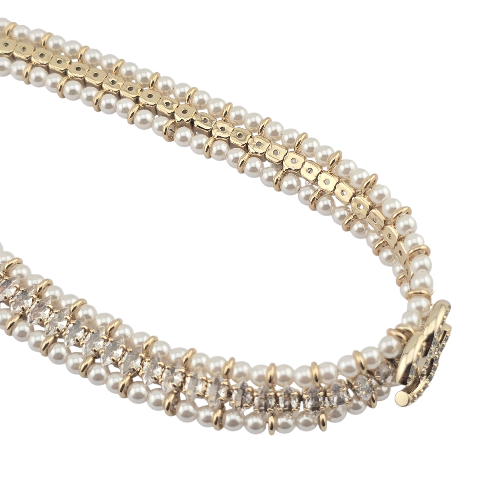 Chanel CC Faux Pearl Crystal Choker 2022