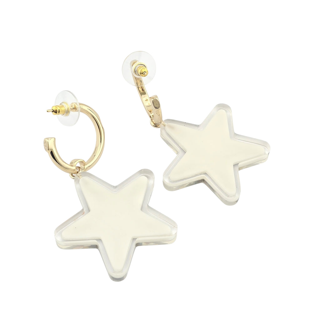 Chanel CC Resin Star Earrings 2024