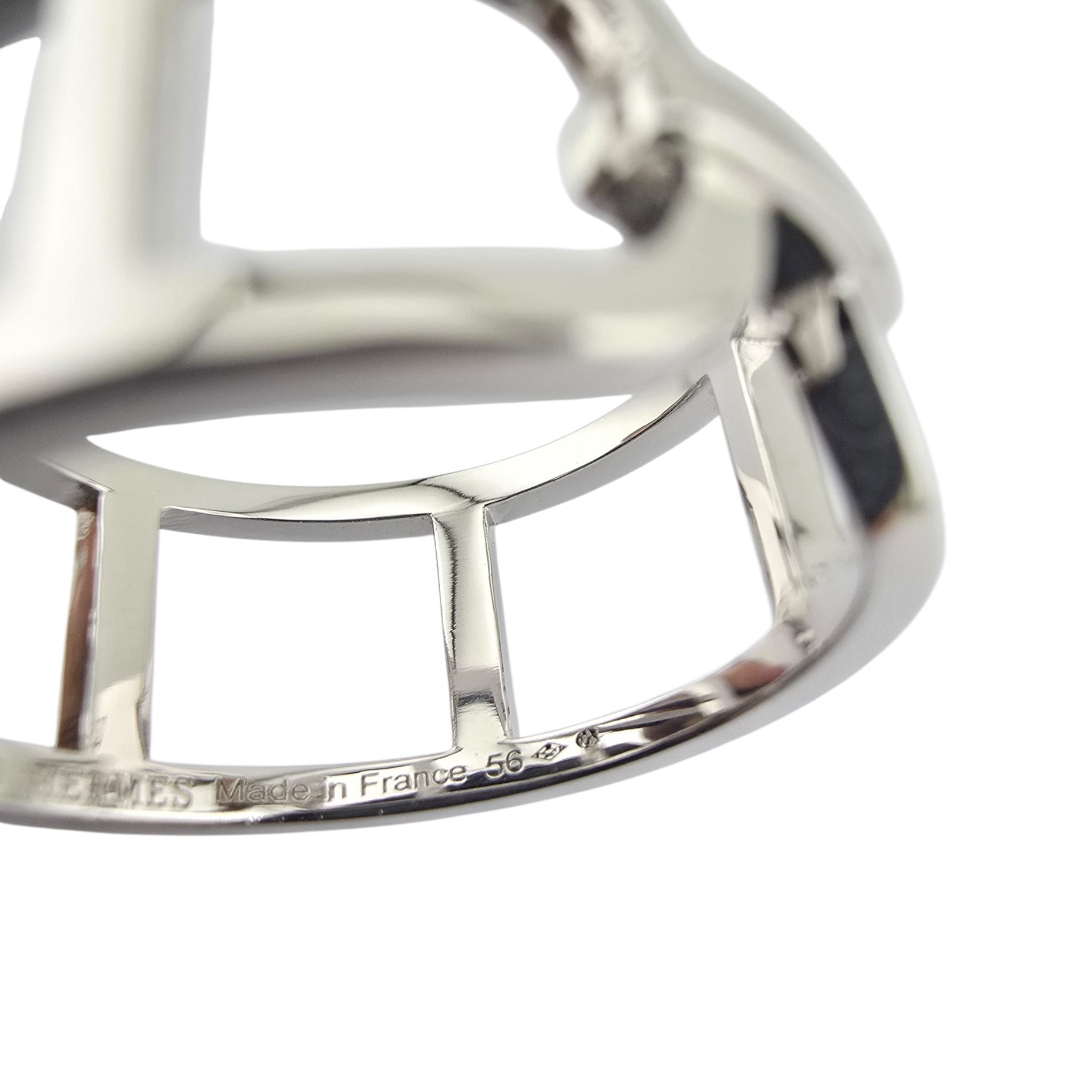 Hermes Ever Chaine d'ancre Silver Ring