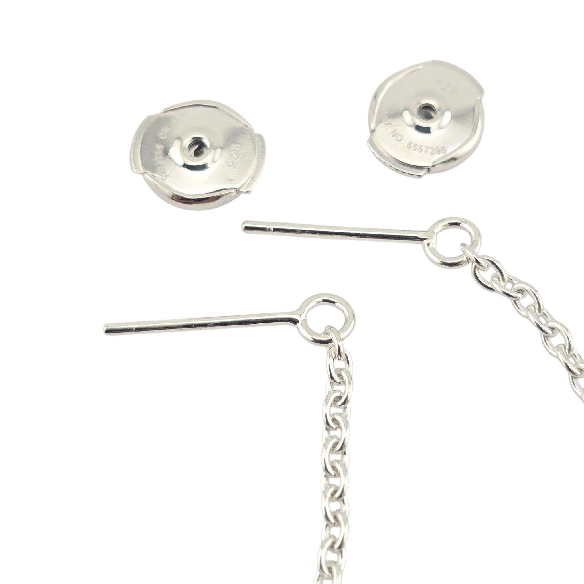 Hermes Farandole Sterling Silver Earrings Medium