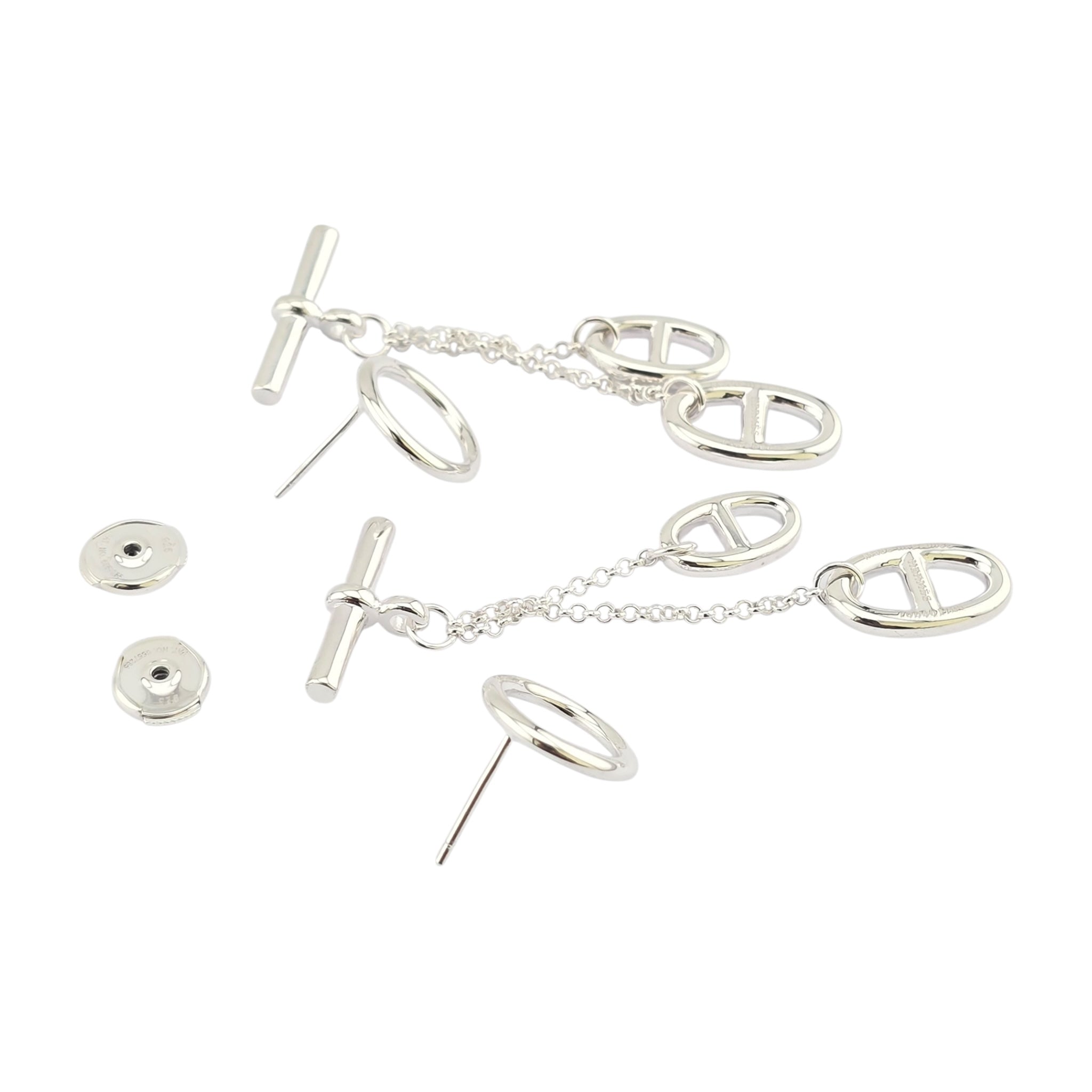 Hermes Farandole Sterling Silver Medium Earrings