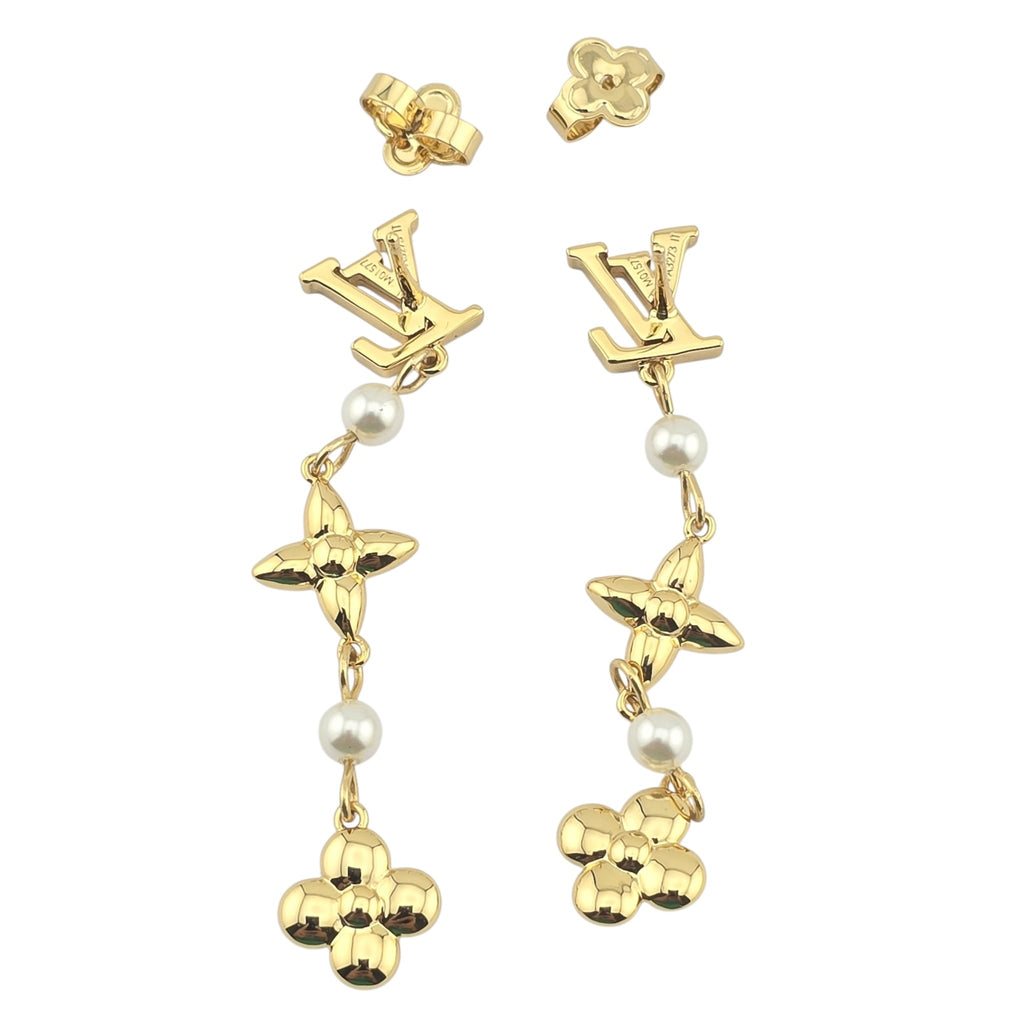 Louis Vuitton LV Louisa Gold Earrings LOUIS VUITTON