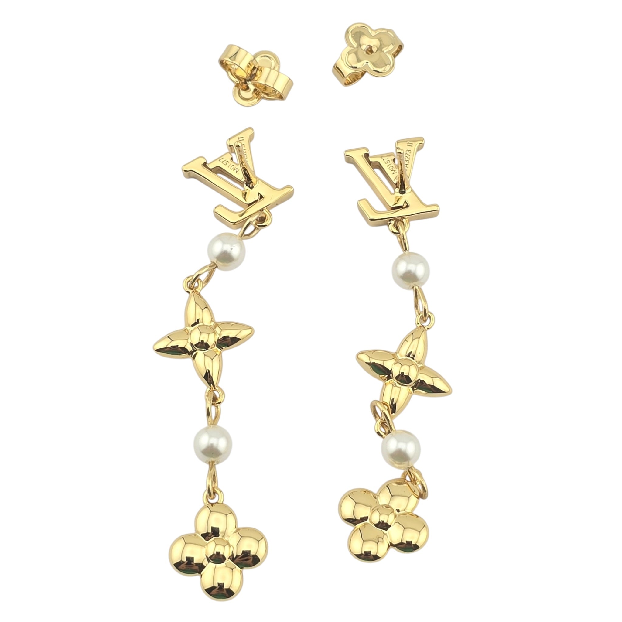 Louis Vuitton LV Louisa Gold Earrings LOUIS VUITTON