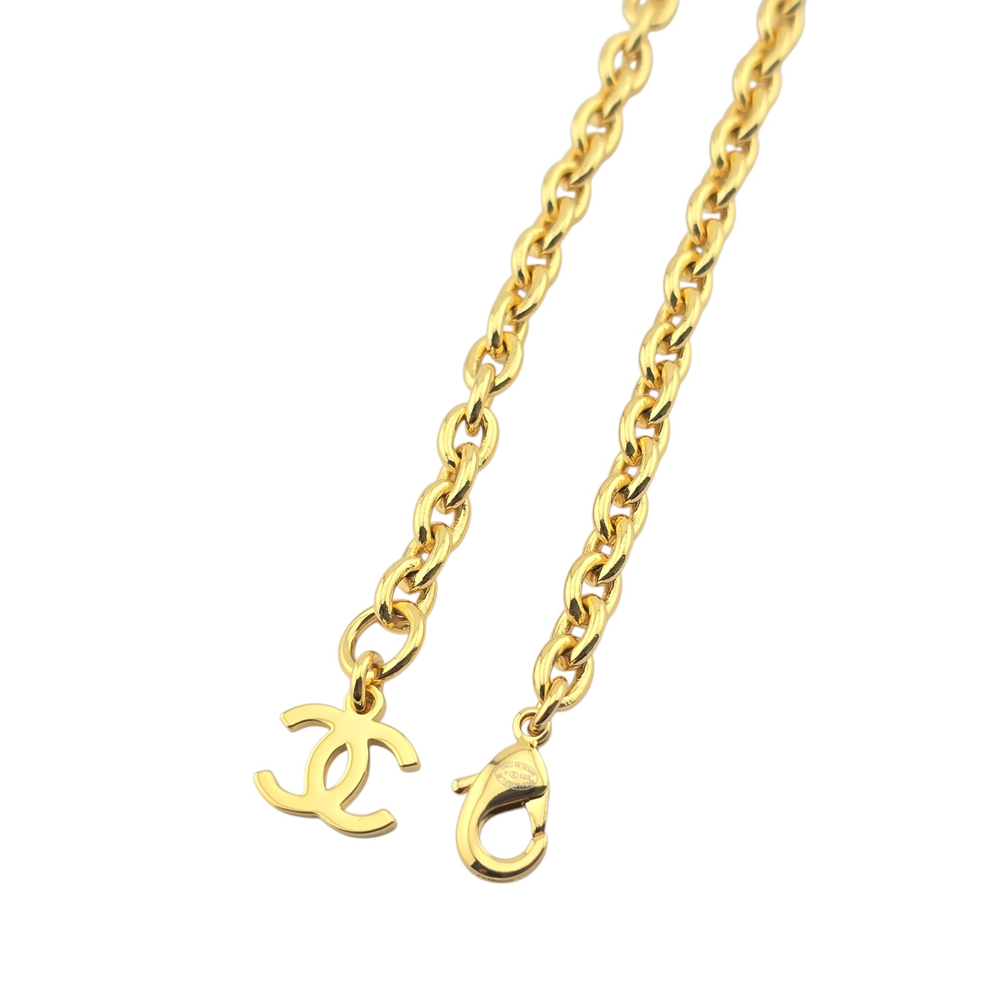 Chanel CC Gold Large Pendant Necklace 2023 CHANEL