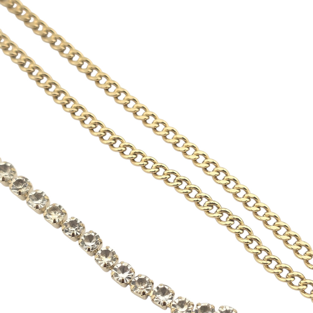 Chanel Crystal Star Heart CC Pendant Necklace Gold 2023 CHANEL