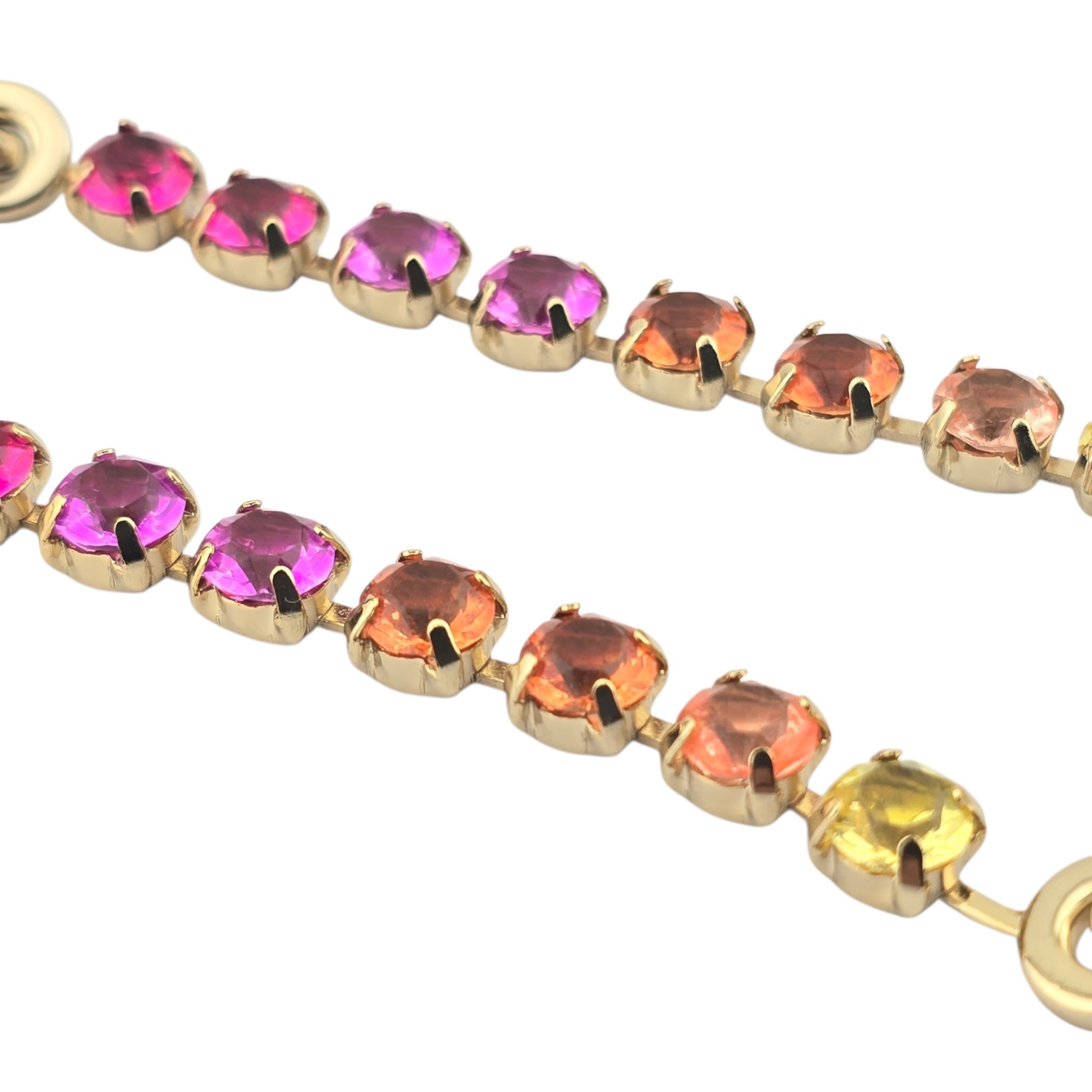 Chanel CC Rainbow Crystal Earrings A24 CHANEL