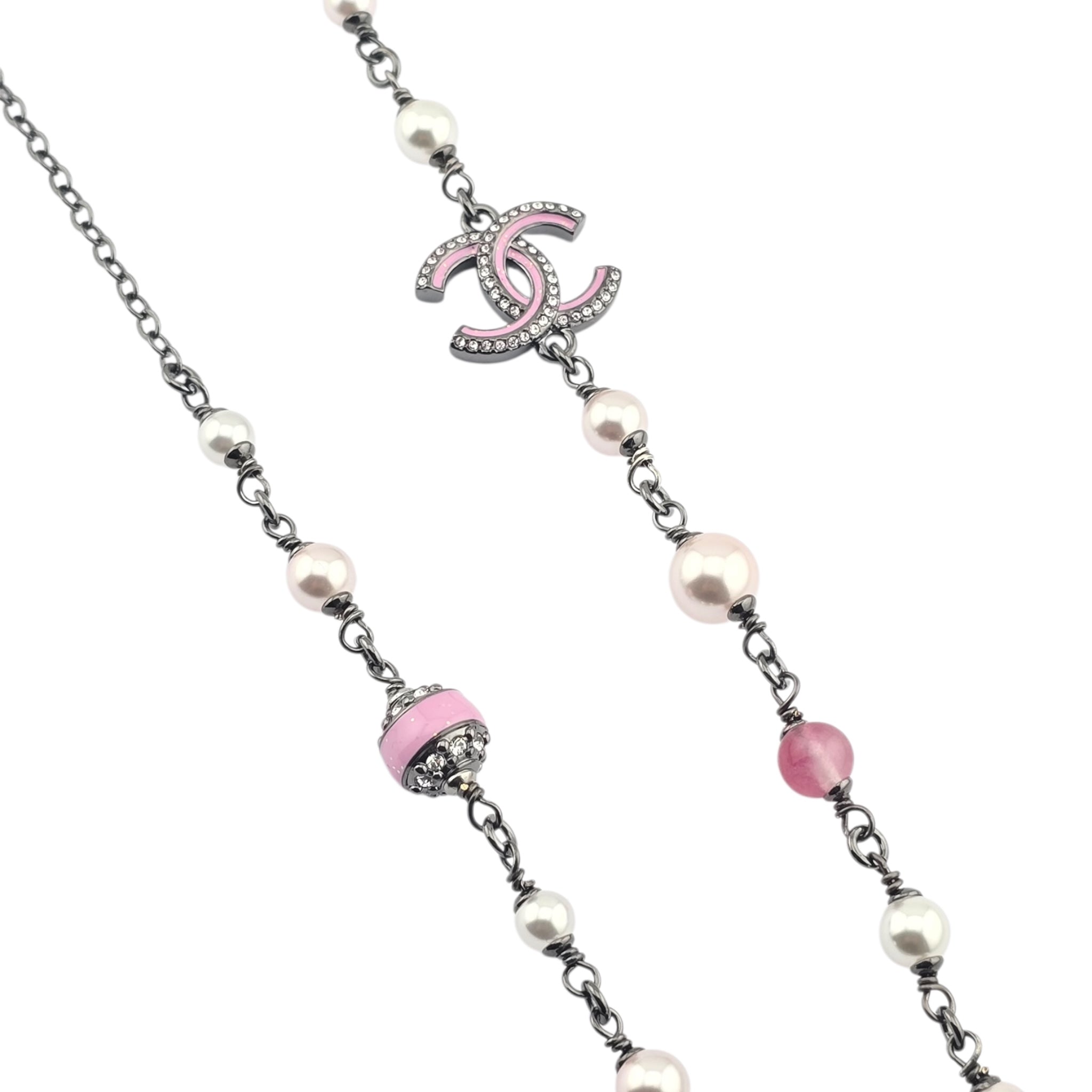 Chanel CC Ruthenium Pink Long Necklace 2025 CHANEL