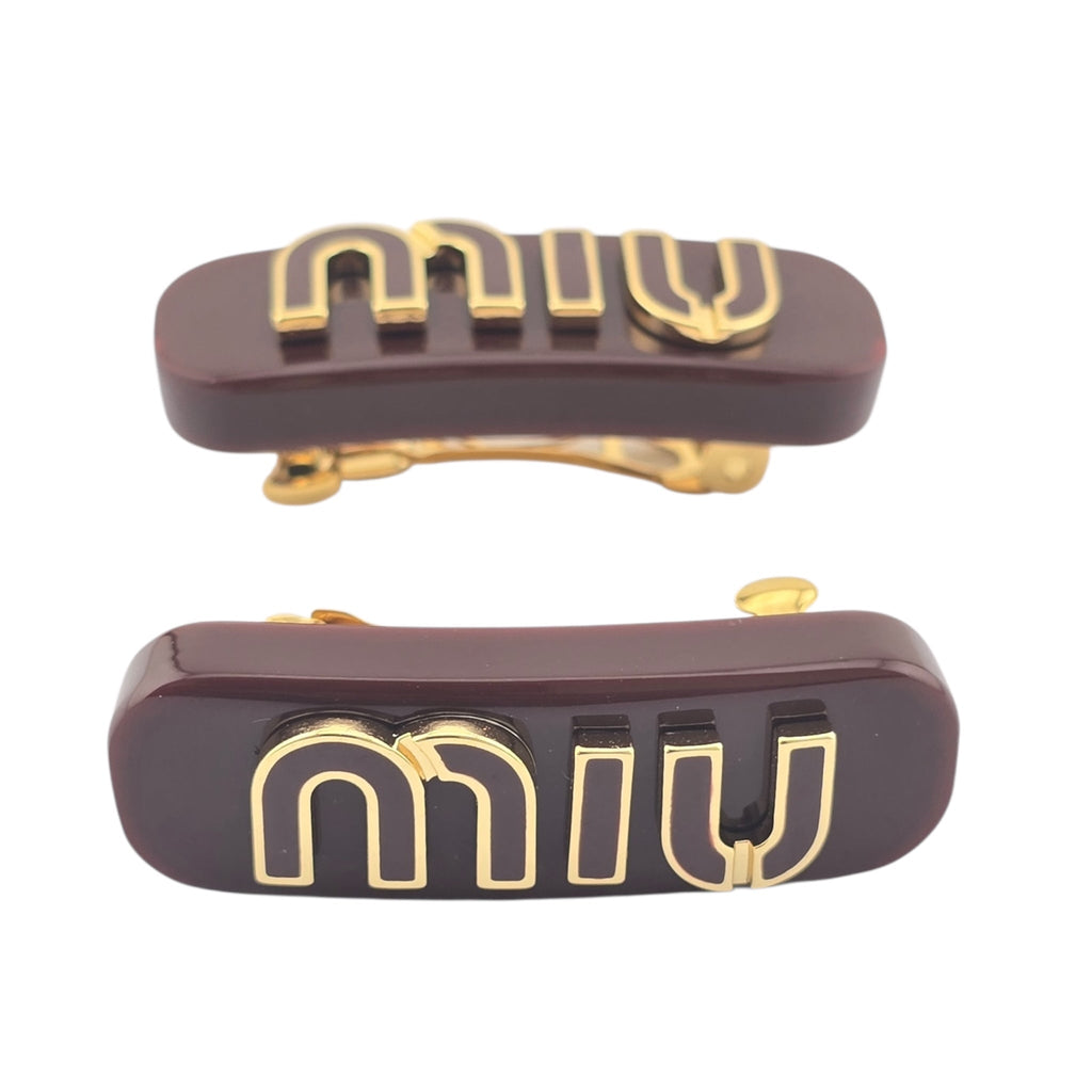 Miu Miu Plexiglas Metal Hair Clips MIU MIU