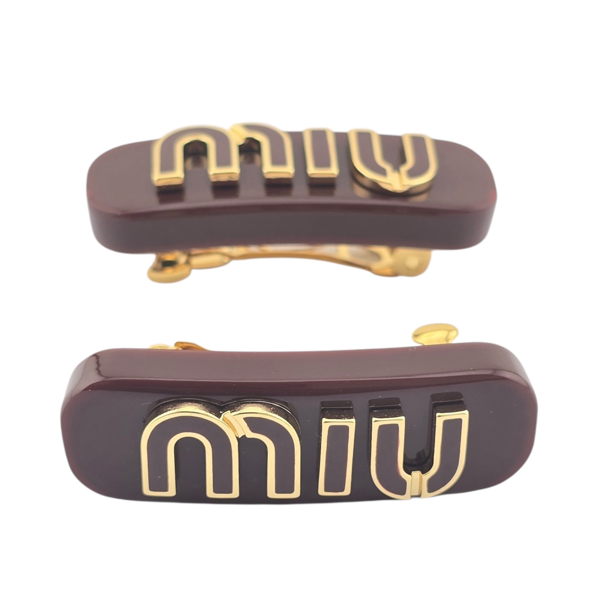 Miu Miu Plexiglas Metal Hair Clips MIU MIU