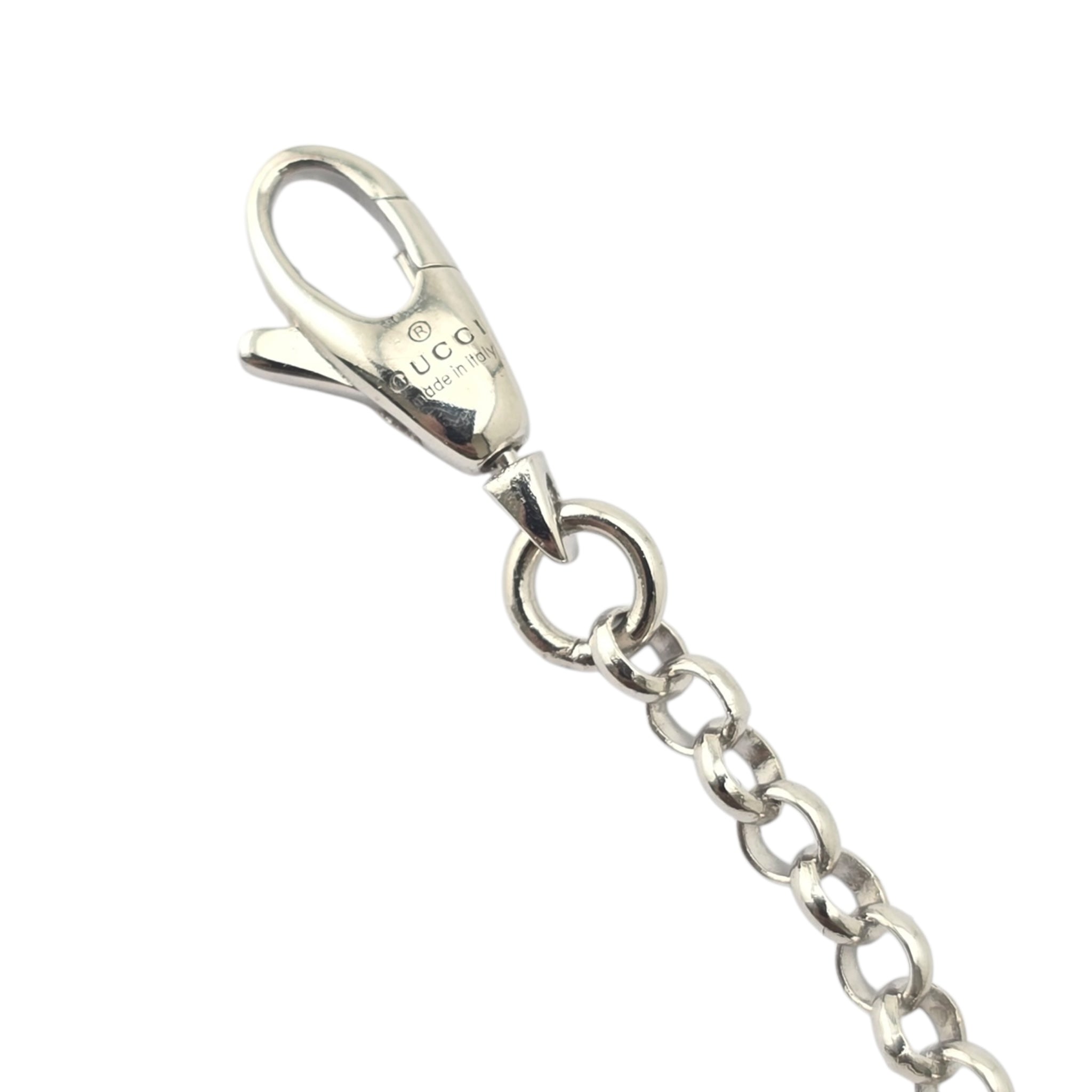 GUCCI GG Icon Twill Sterling Silver Necklace GUCCI