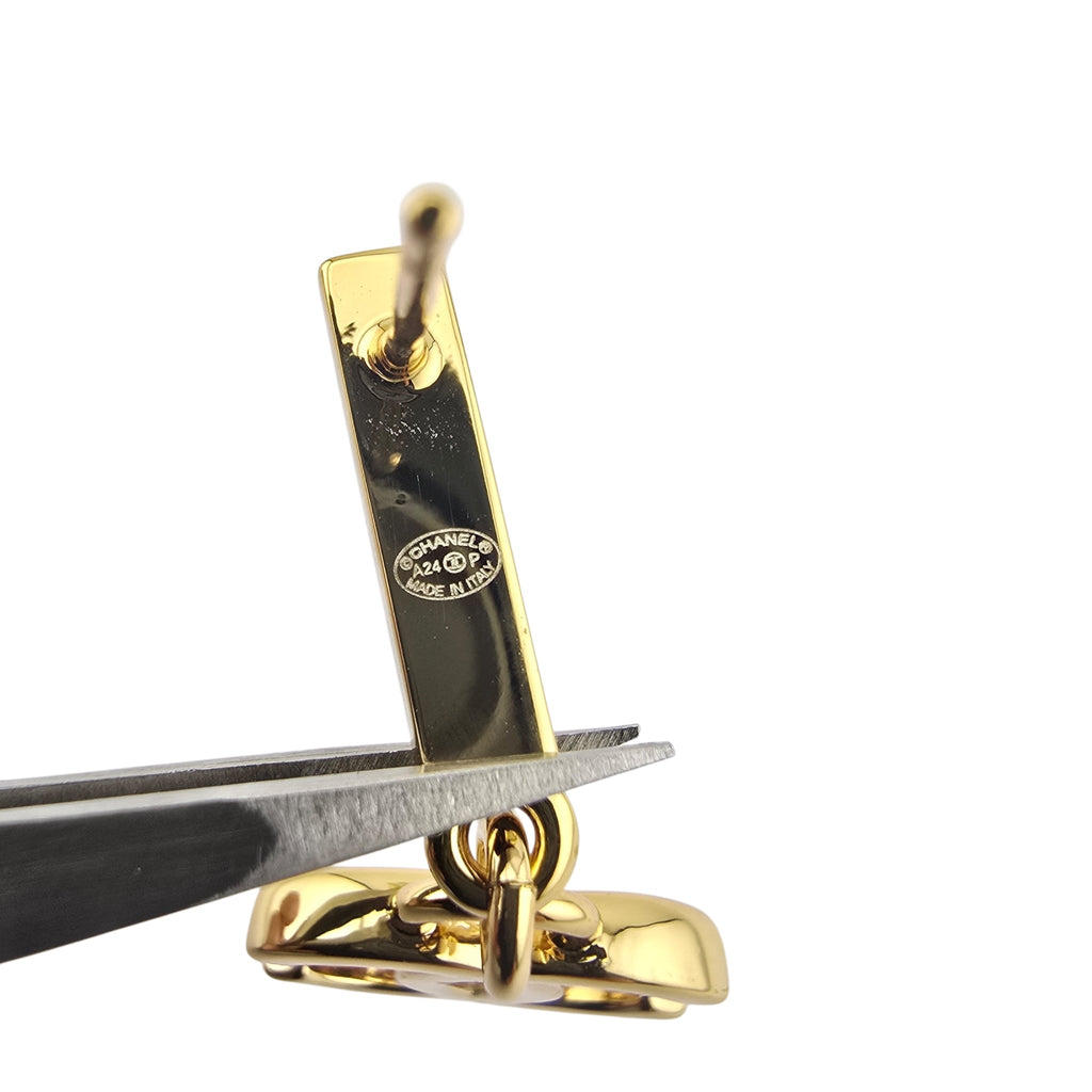 Chanel Gold Crystal Earrings 2024 CHANEL