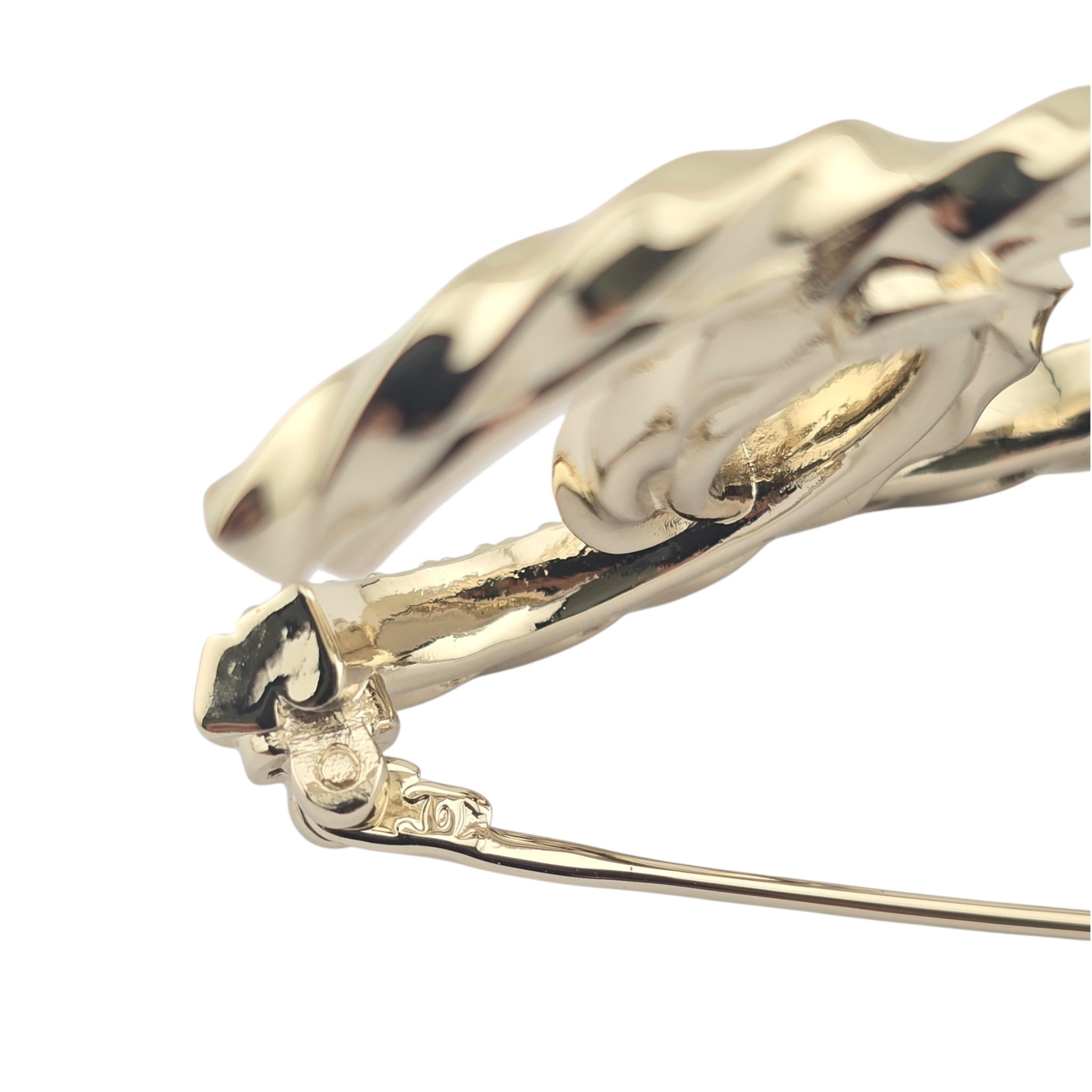 Chanel CC Gold Metal Crystal Brooch 2023 CHANEL