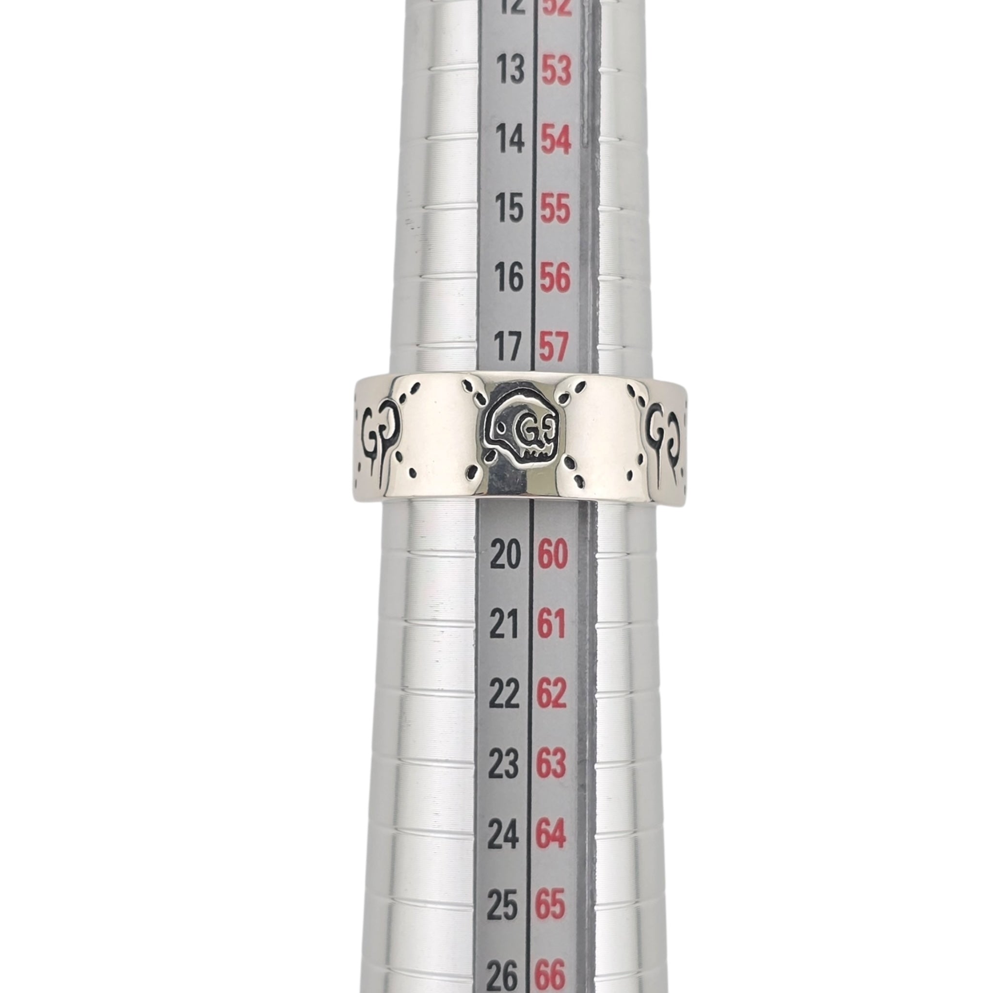 GUCCI Ghost Skull Silver GG Ring GUCCI