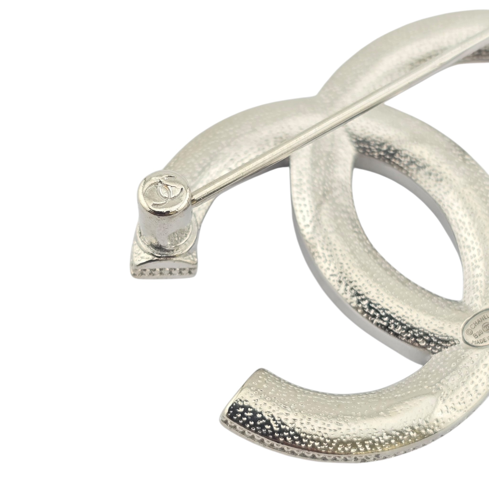 Chanel CC Silver Crystals Brooch 2020 CHANEL