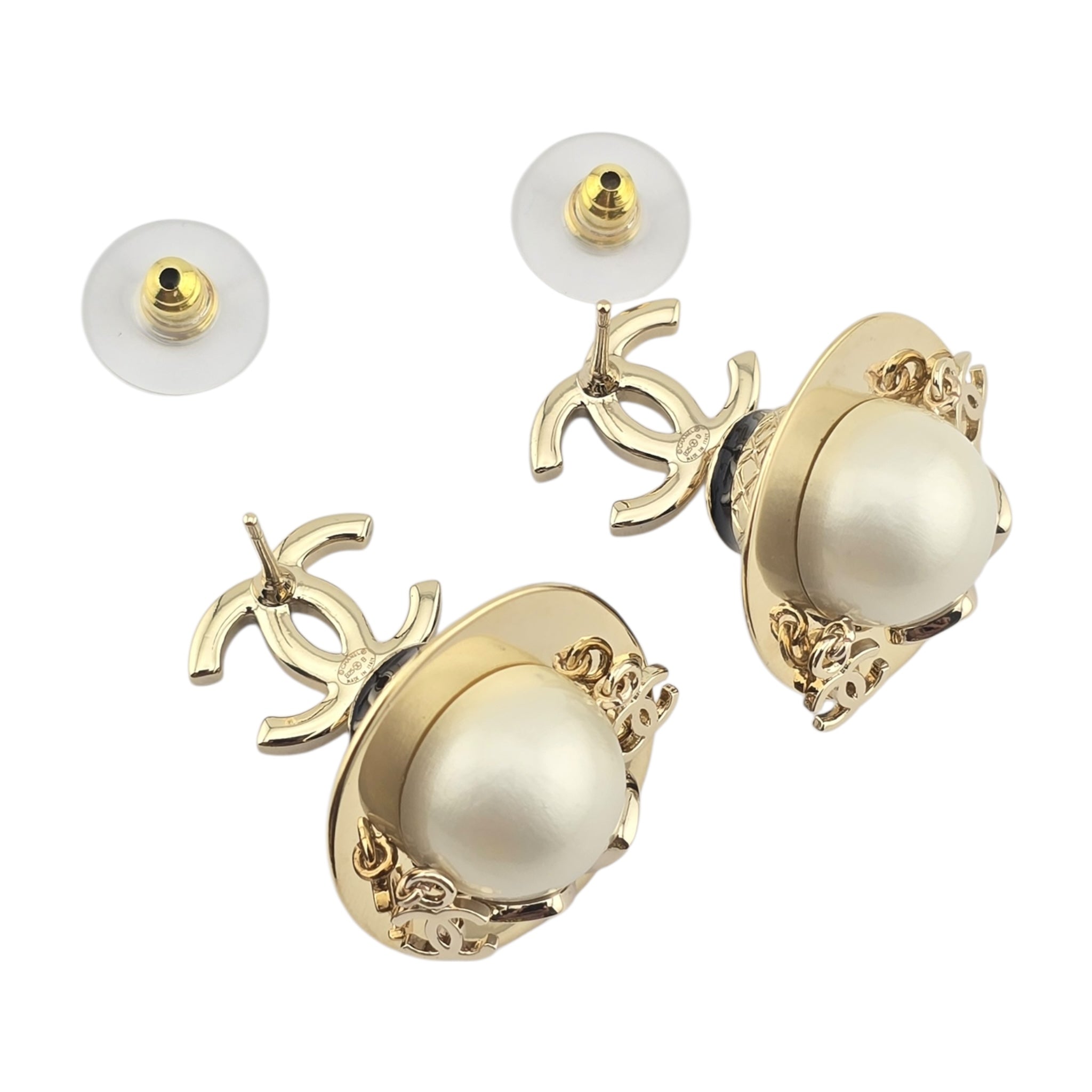 Chanel CC Robot Gabrielle Doll Black Earrings 25B CHANEL