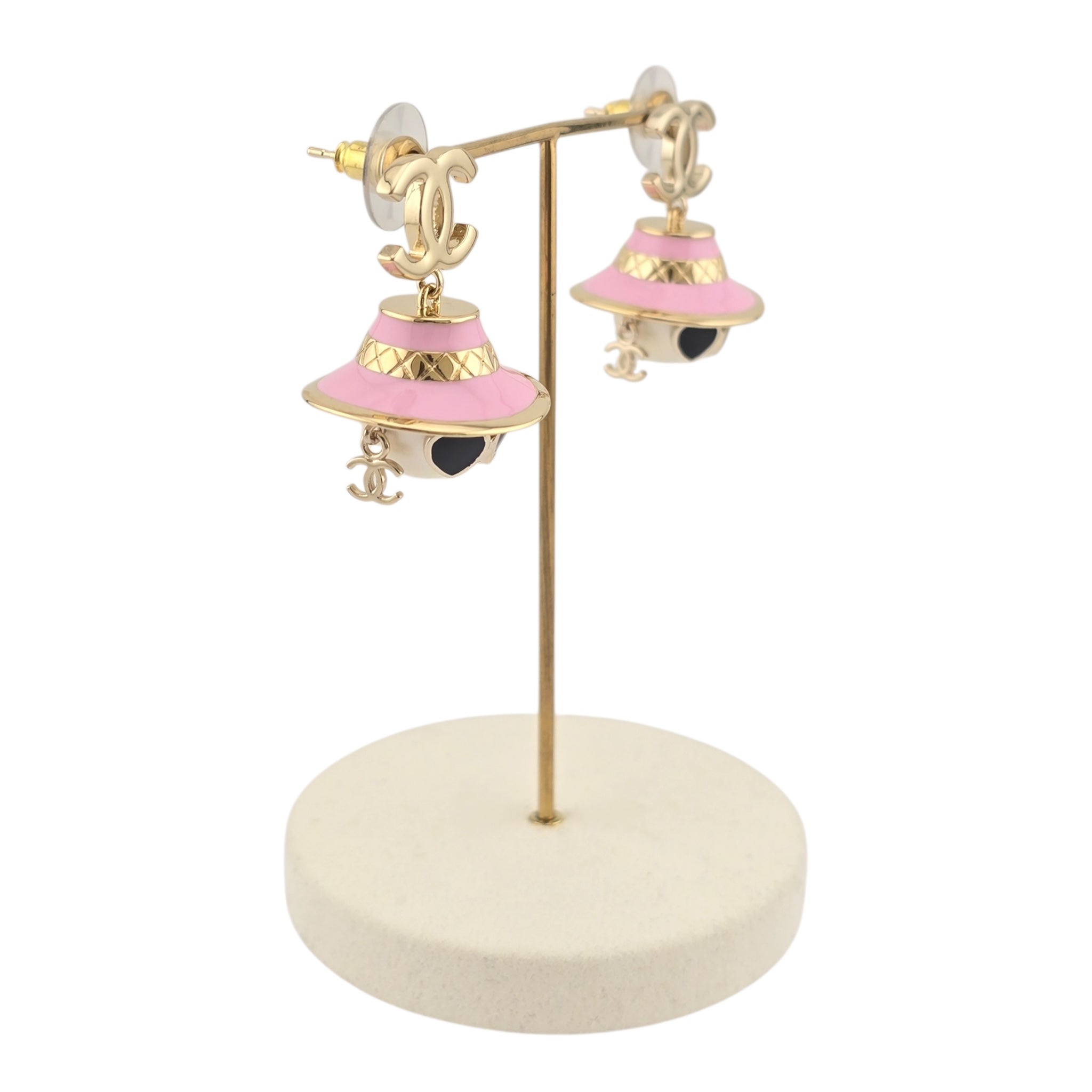 Chanel CC Robot Gabrielle Doll Pink Earrings 25B CHANEL