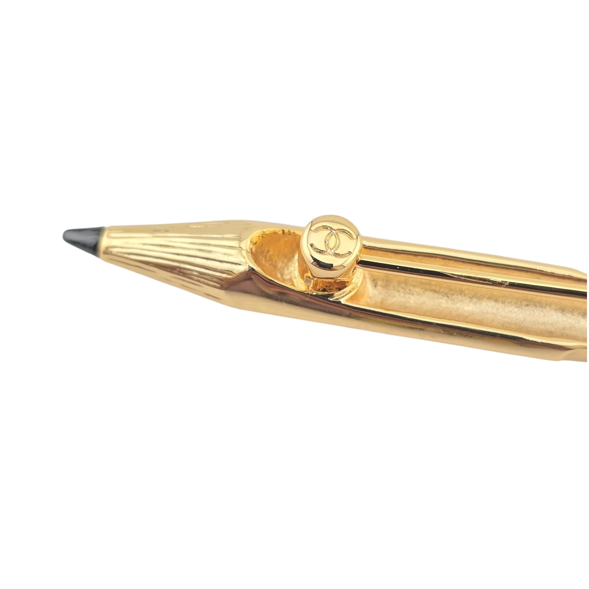 Chanel CC Gold Pencil Brooch 2025 CHANEL