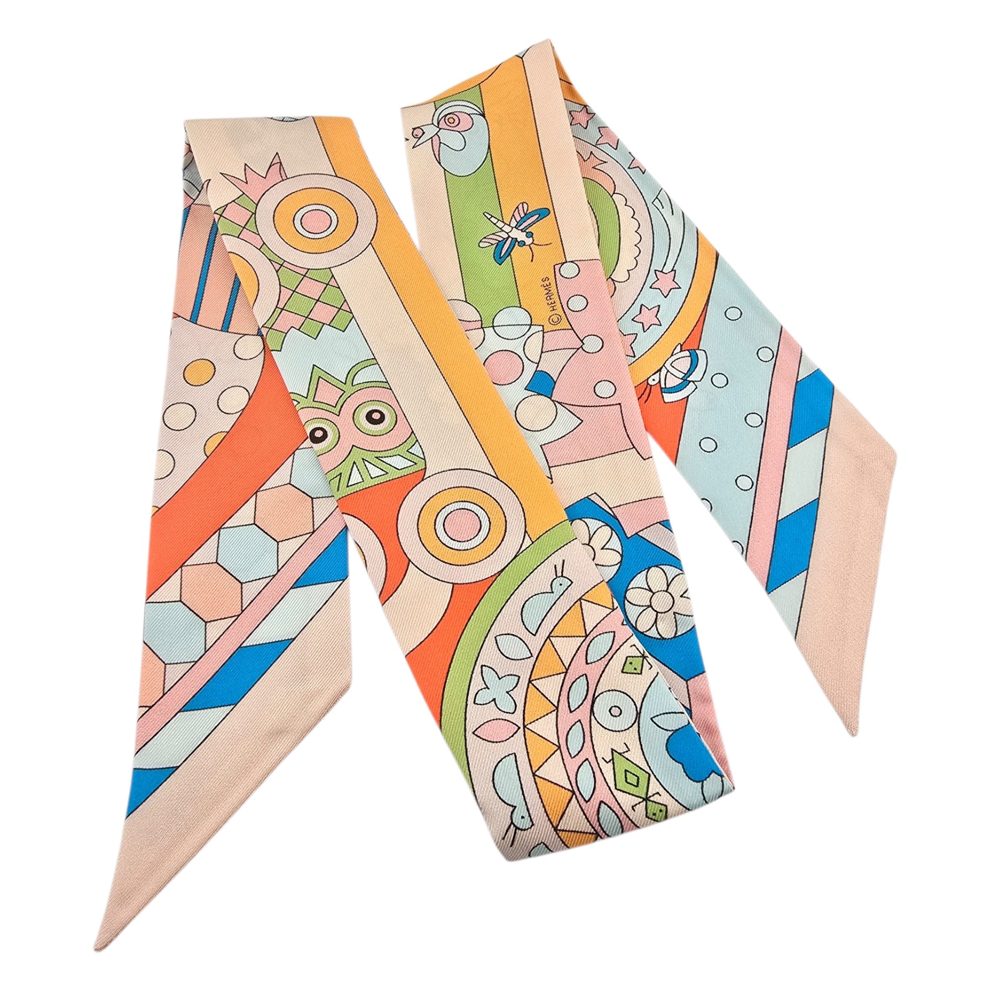 Hermes Silk Les Murmures de la Foret Twilly HERMES