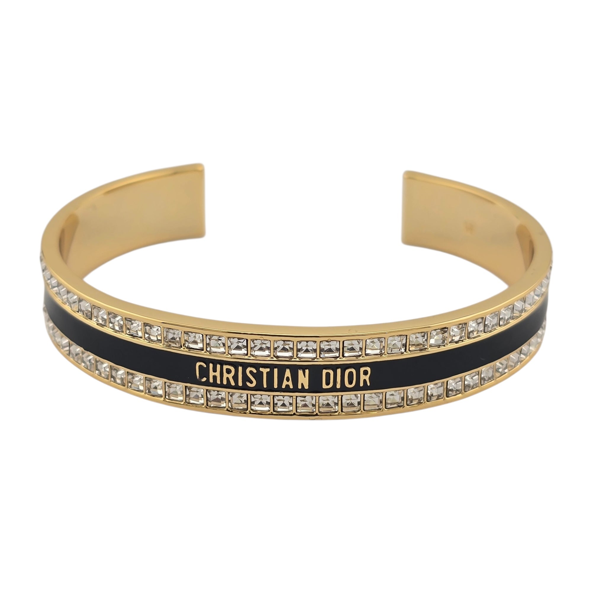 Christian Dior Night Code Bangle Black Enamel Bracelet DIOR