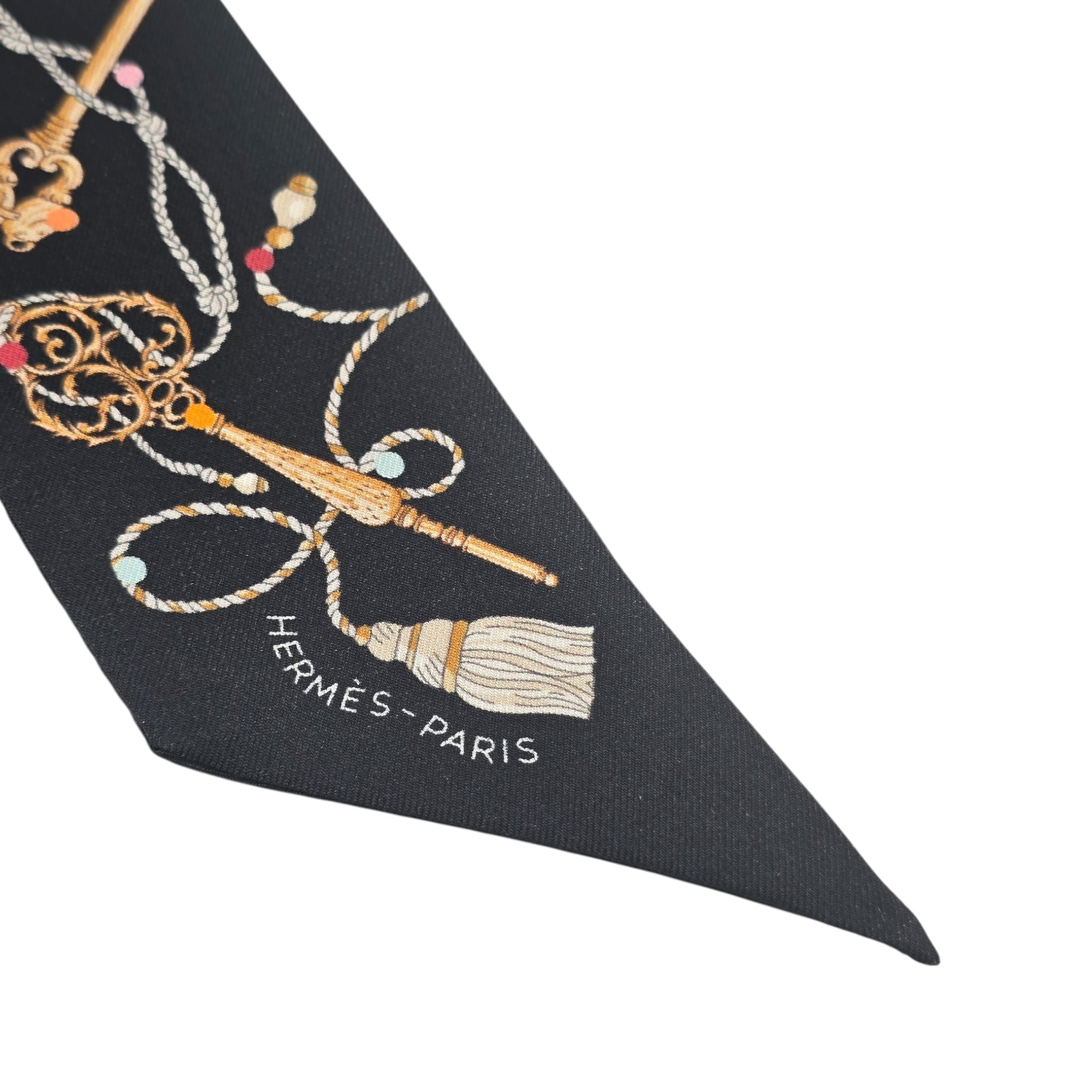 Hermes Silk Les Cles a Pois Twilly HERMES