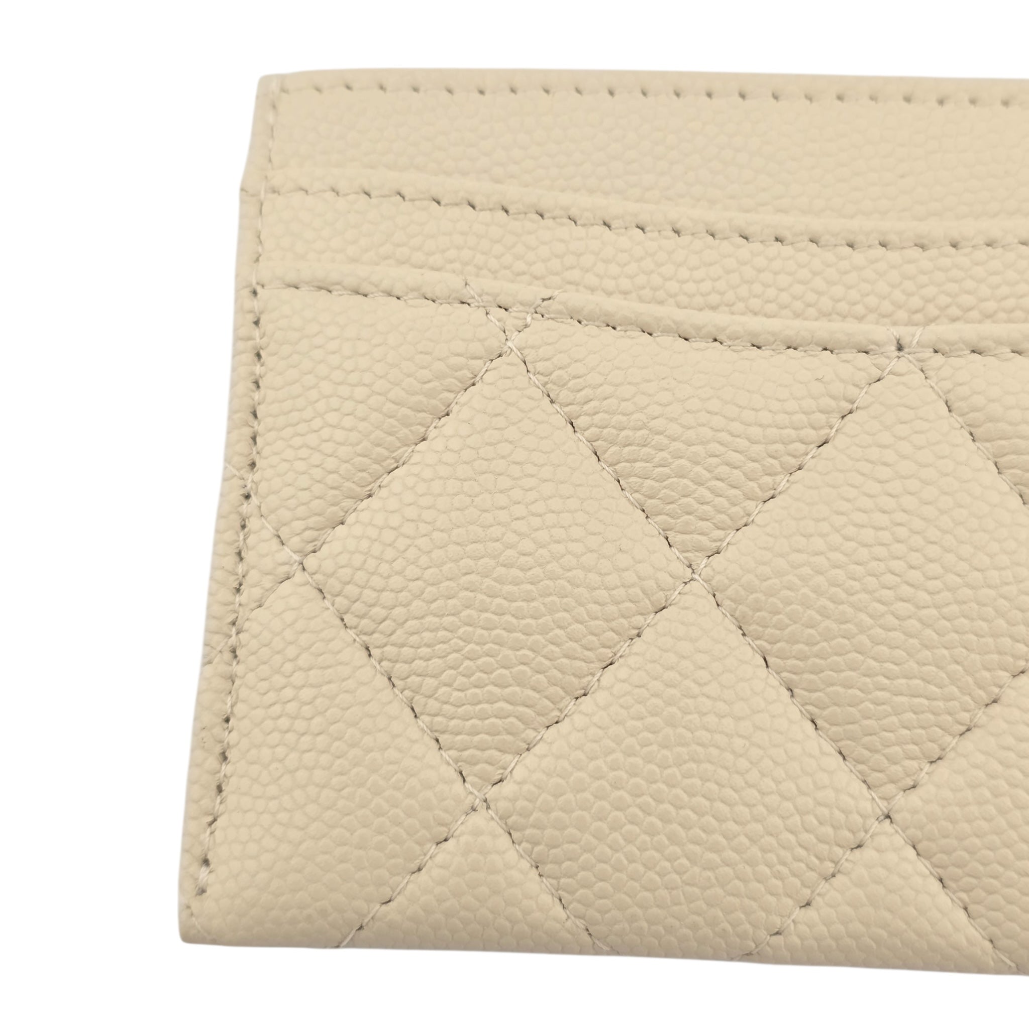 Chanel CC Caviar Beige Classic Cardholder CHANEL