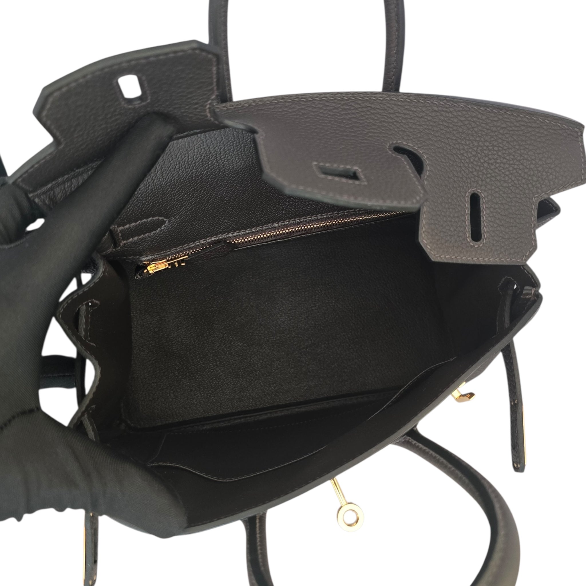 Hermes Birkin 25 Ebene Togo Gold Hardware HERMES