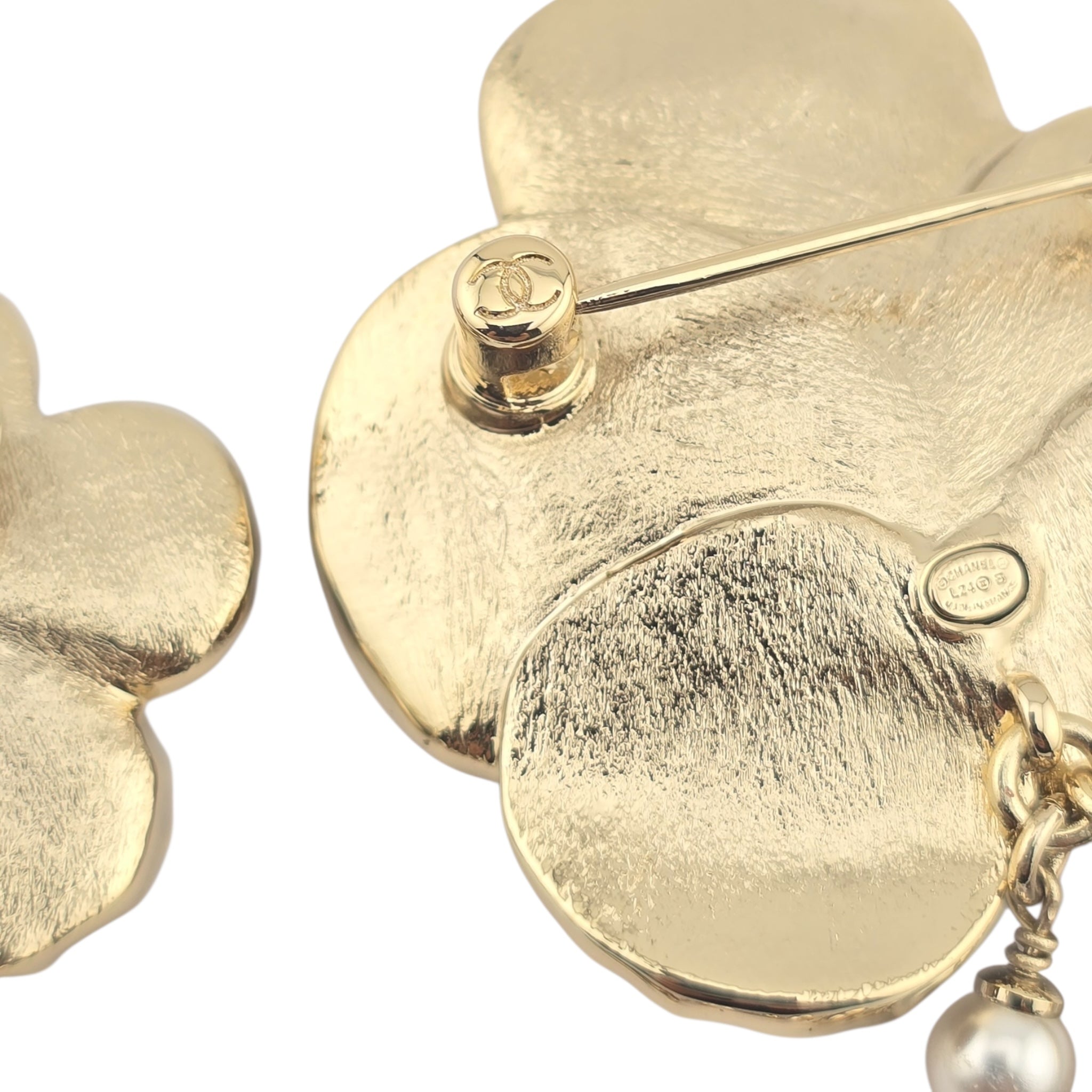 Chanel CC Camelia Chain Gold Brooch 2024 CHANEL