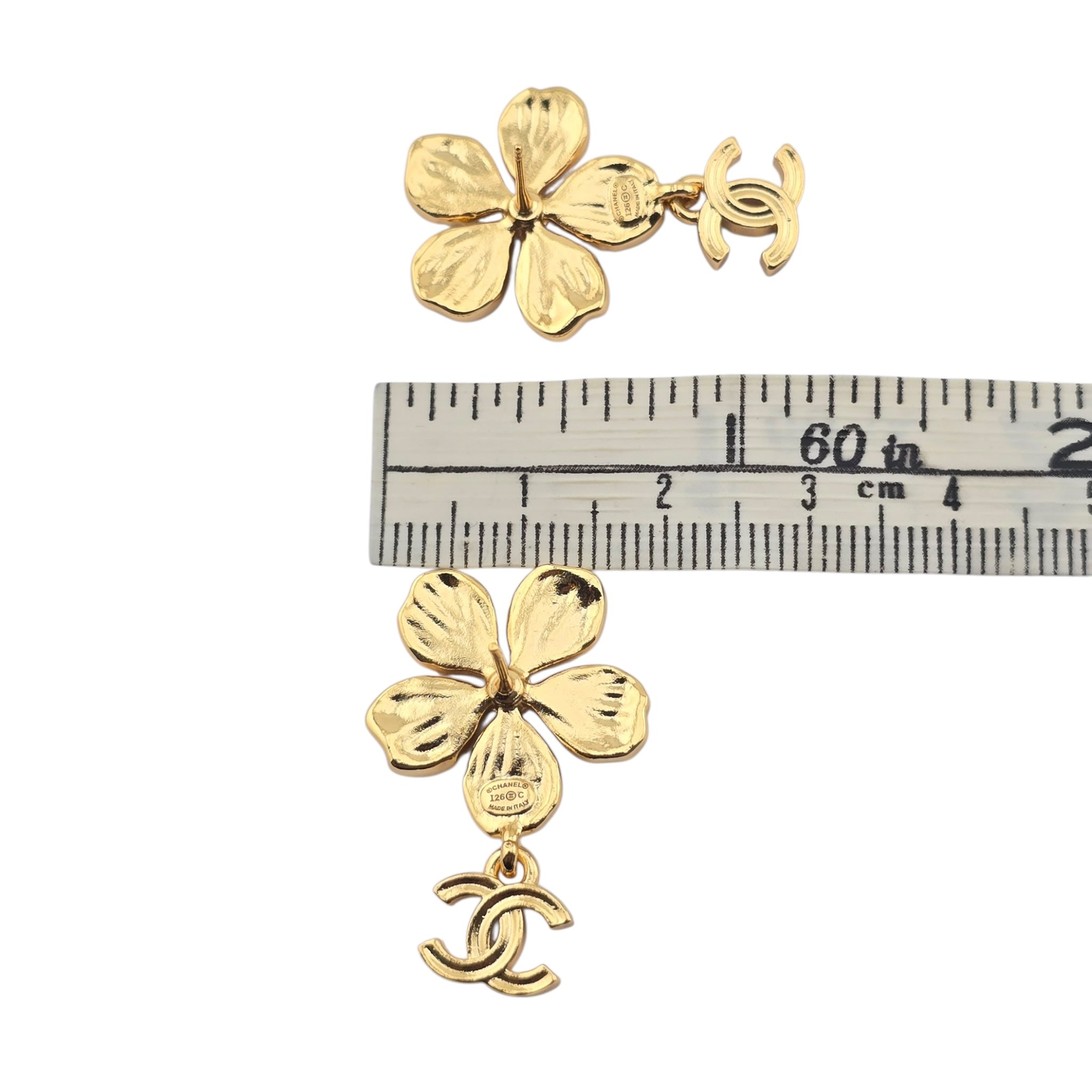 Chanel CC Gold Floral Earrings 26C 2026