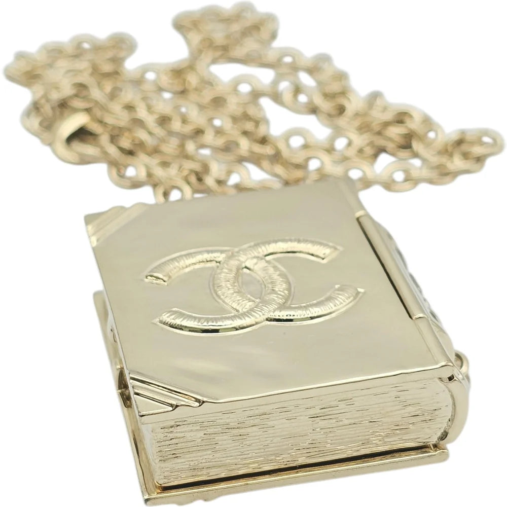 Chanel Enamel Lion Book Locket Pendant Necklace Cruise 2022 CHANEL