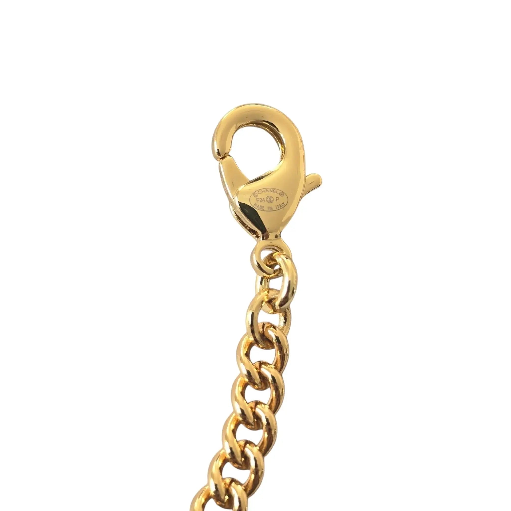 Chanel CC F24 Gold Pendant Necklace 2024 CHANEL