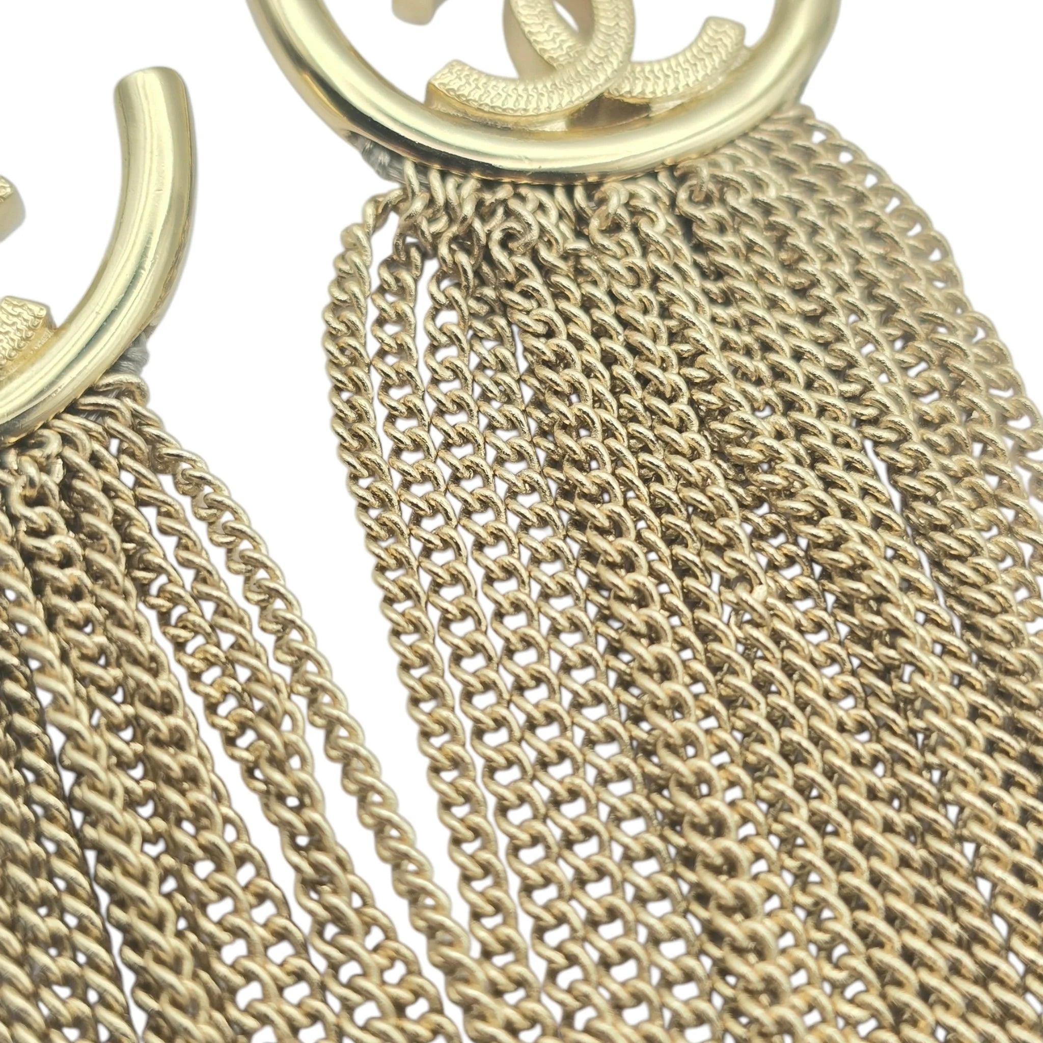 Chanel CC Chain Drop Gold Style Earrings 2022 CHANEL