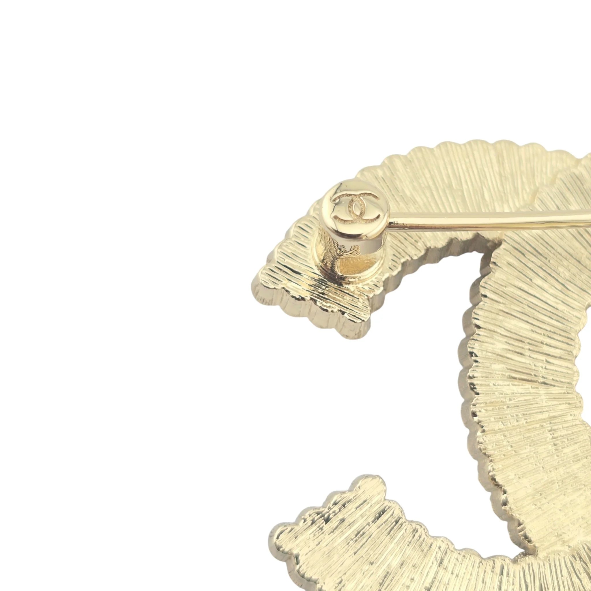 Chanel CC Gold Crystals Brooch 2024 CHANEL