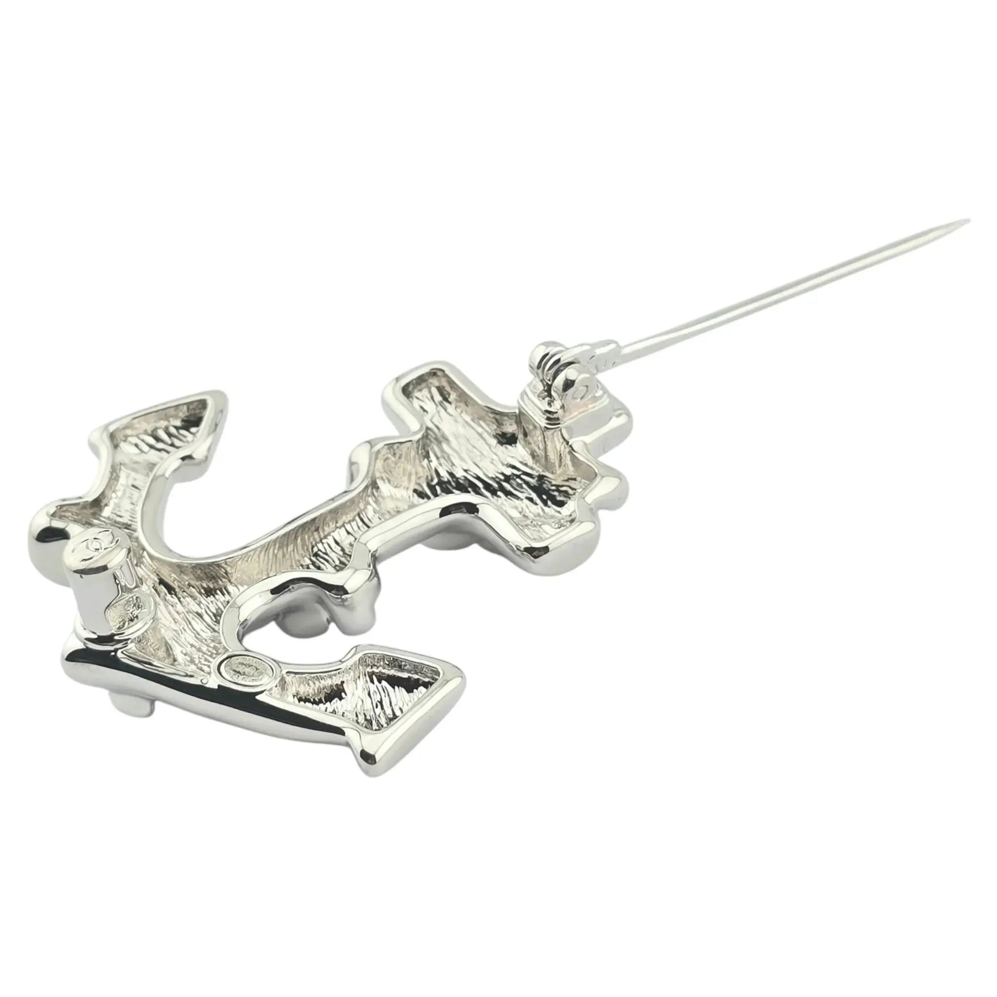 Chanel CC Silver Anchor Brooch 2025 CHANEL